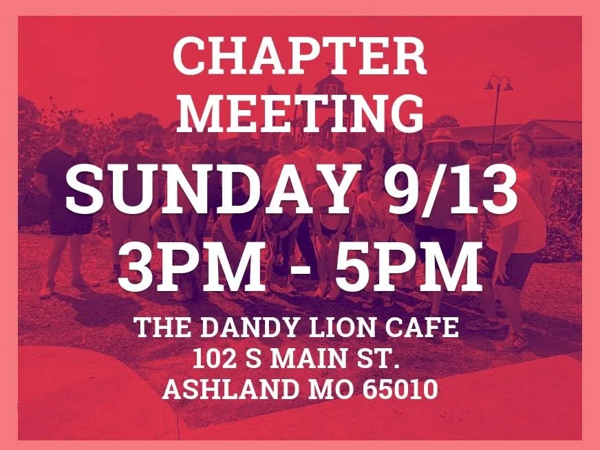 Join us for our Chapter Meeting this coming Sunday, 9/13, from 3pm - 5pm! Big thank you to The Dandy Lion on Main for hosting our meeting! If you need transportation assistance, please let us know by emailing us at midmodsa@gmail.com.