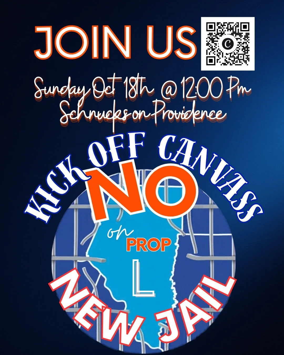 NO NEW JAIL!
Kick Off Canvassing Event

Help Stop Prop L&mdash;Vote No on Nov 3
Boone County is asking voters to approve a new sales tax for a new jail on November 3. But building more jails doesn't make us safer&mdash;it destabilizes lives and diver