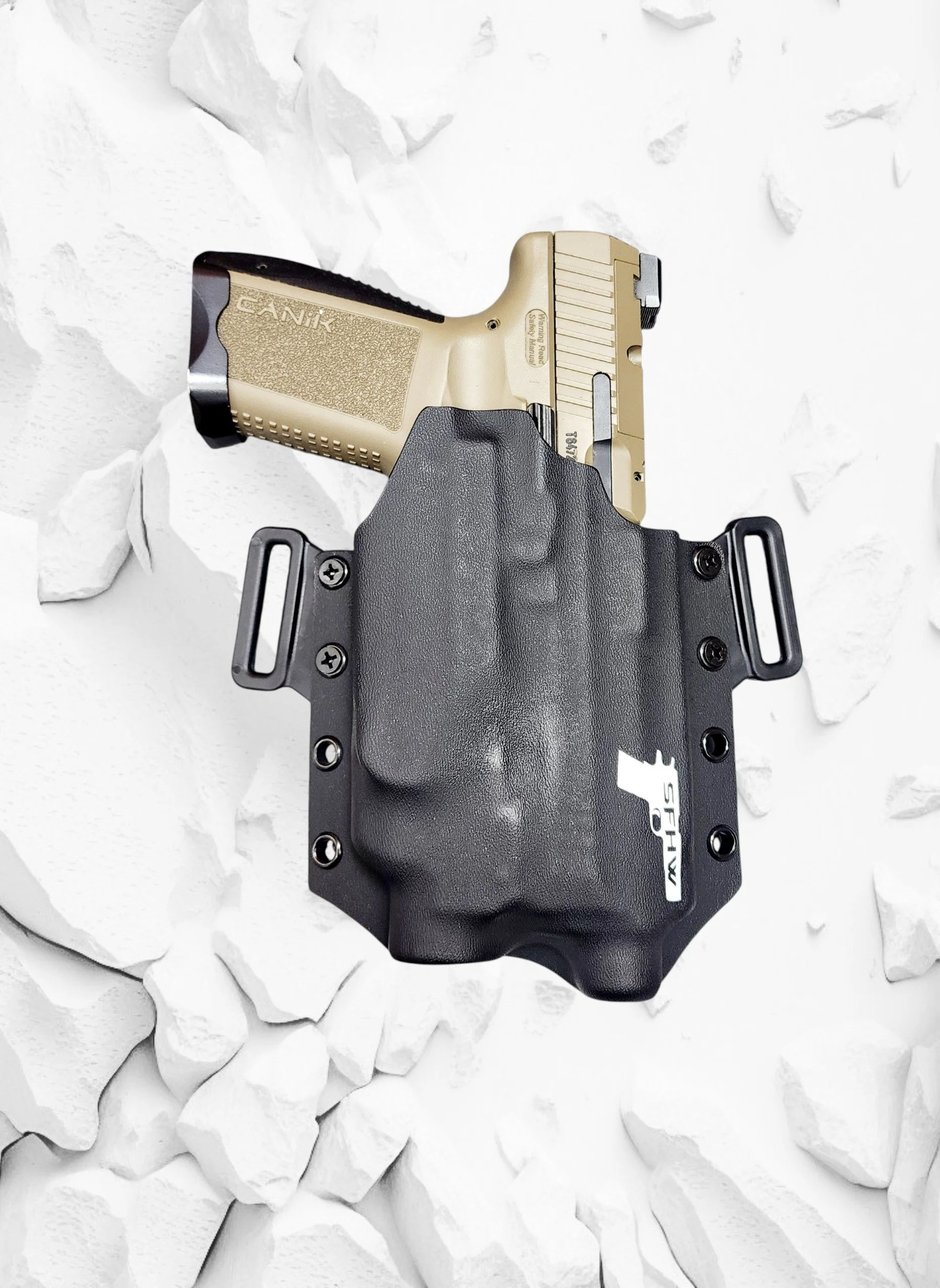 Canik TP Series OWB Pancake with Weapon Mounted Light