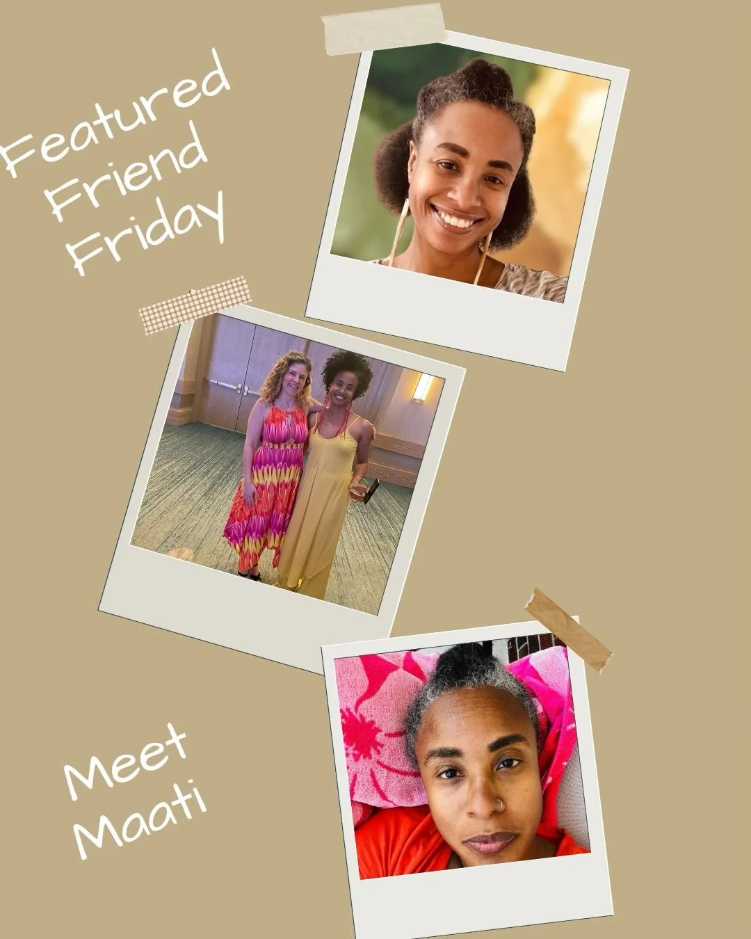 You know what day it is!!
Featured Friend Friday! 🙌 I am pleased and honored to introduce you to Maati Wafford! Check her out, buy her book, and read her newsletter!