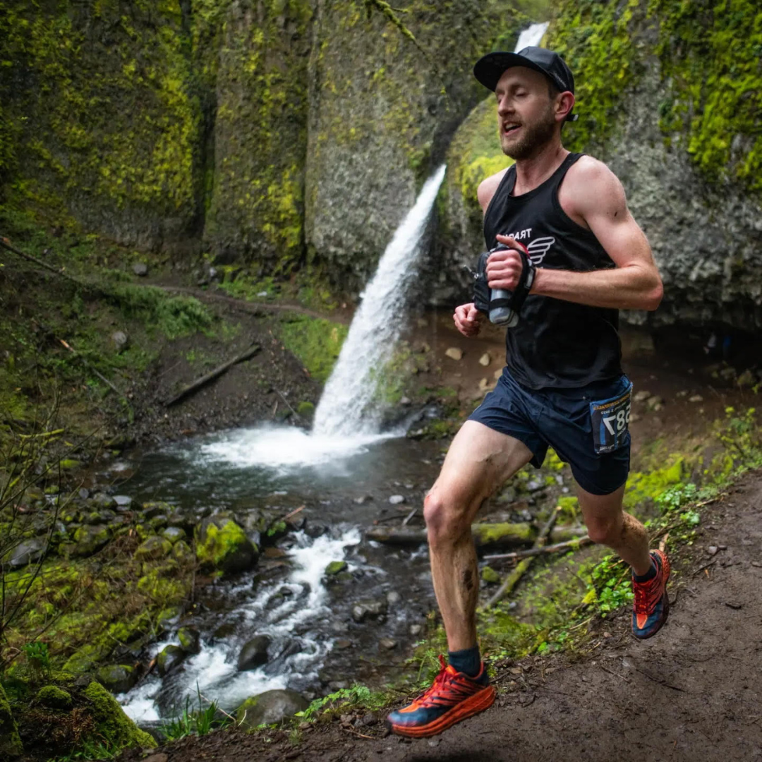 Steph George's massage client participating in a race.