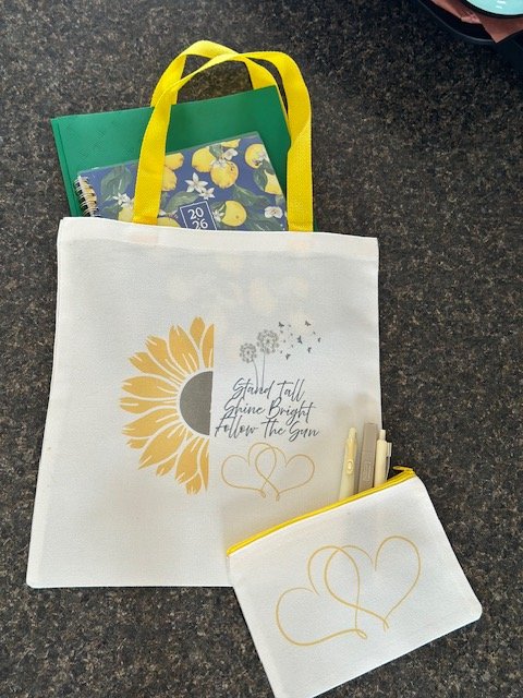 Sunflower Tote with pouch (Yellow)