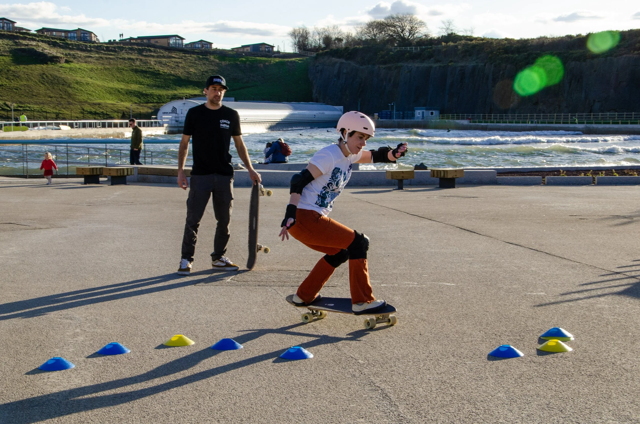 student at 121 surfskate session surfskate academy lost shore