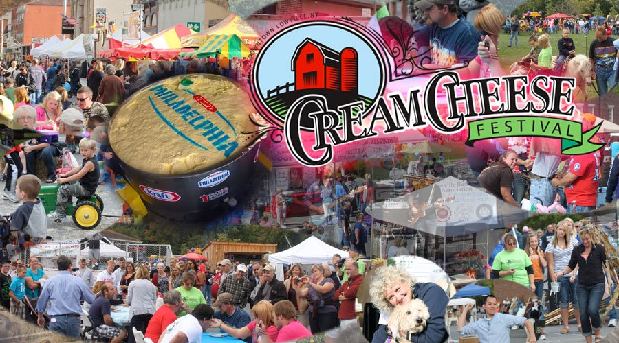 Collage of images from Lowville Cream Cheese festival