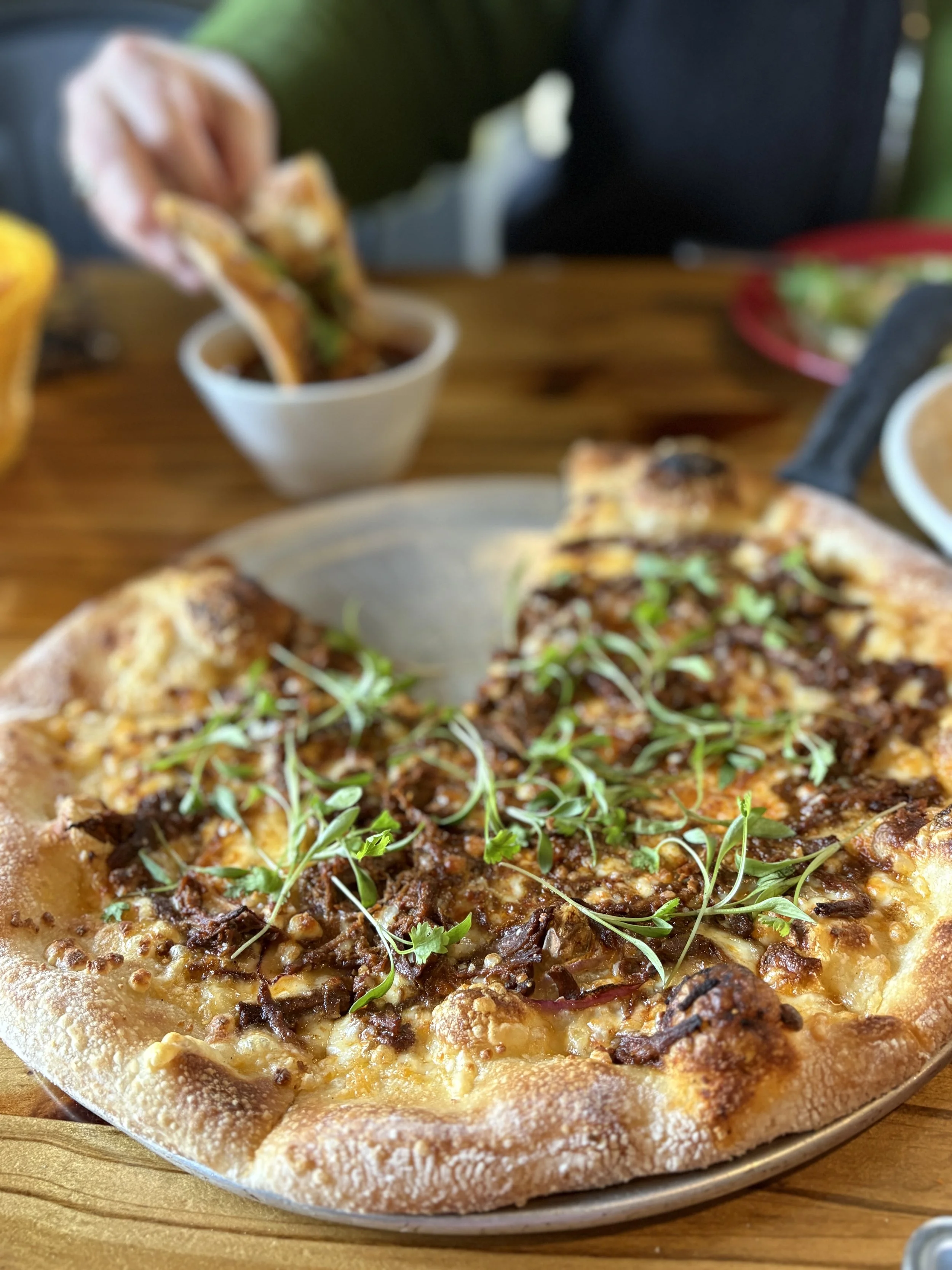 Birria pizza at Big Slide in Lake Placid.