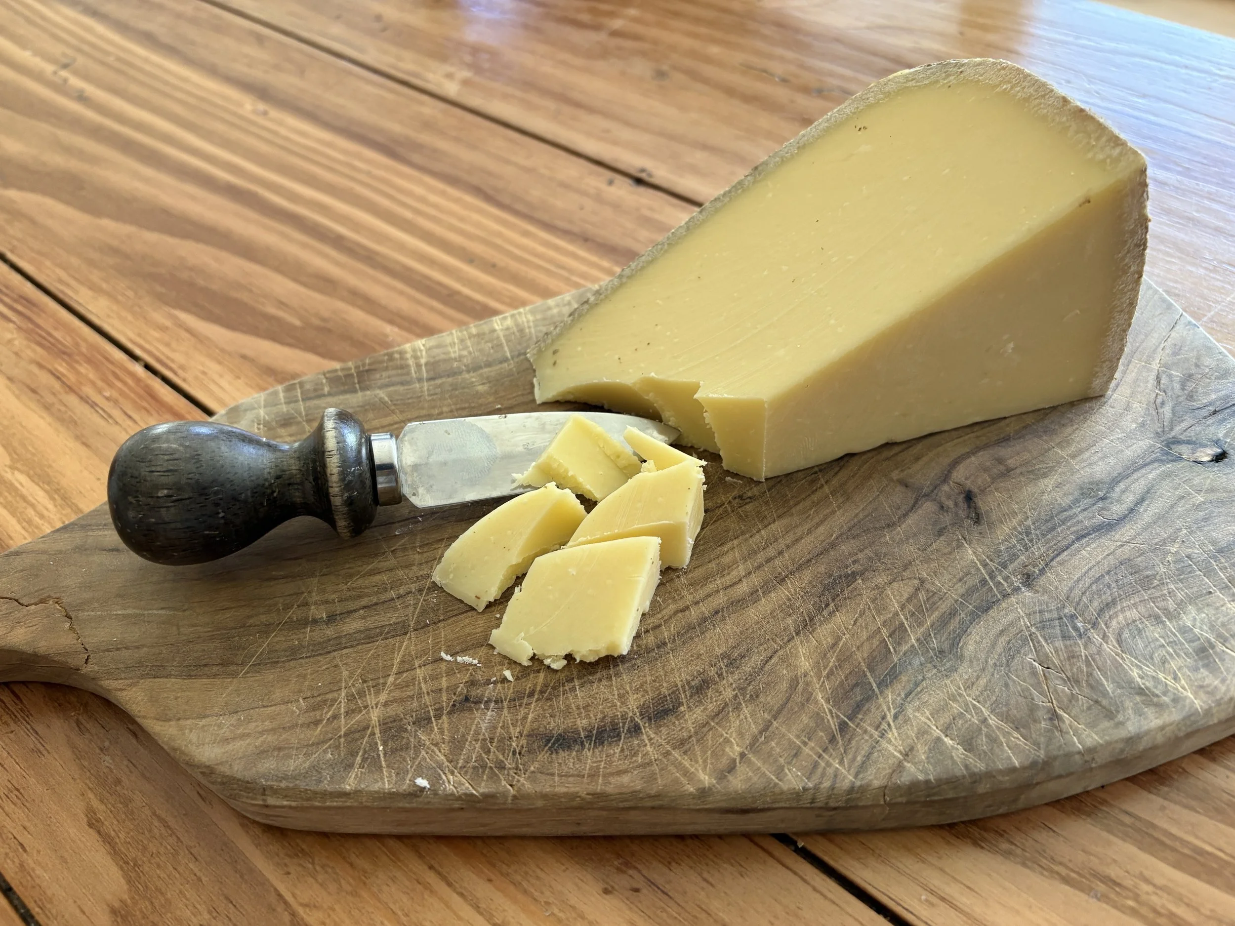 Dutch Knuckle cheese on cutting board