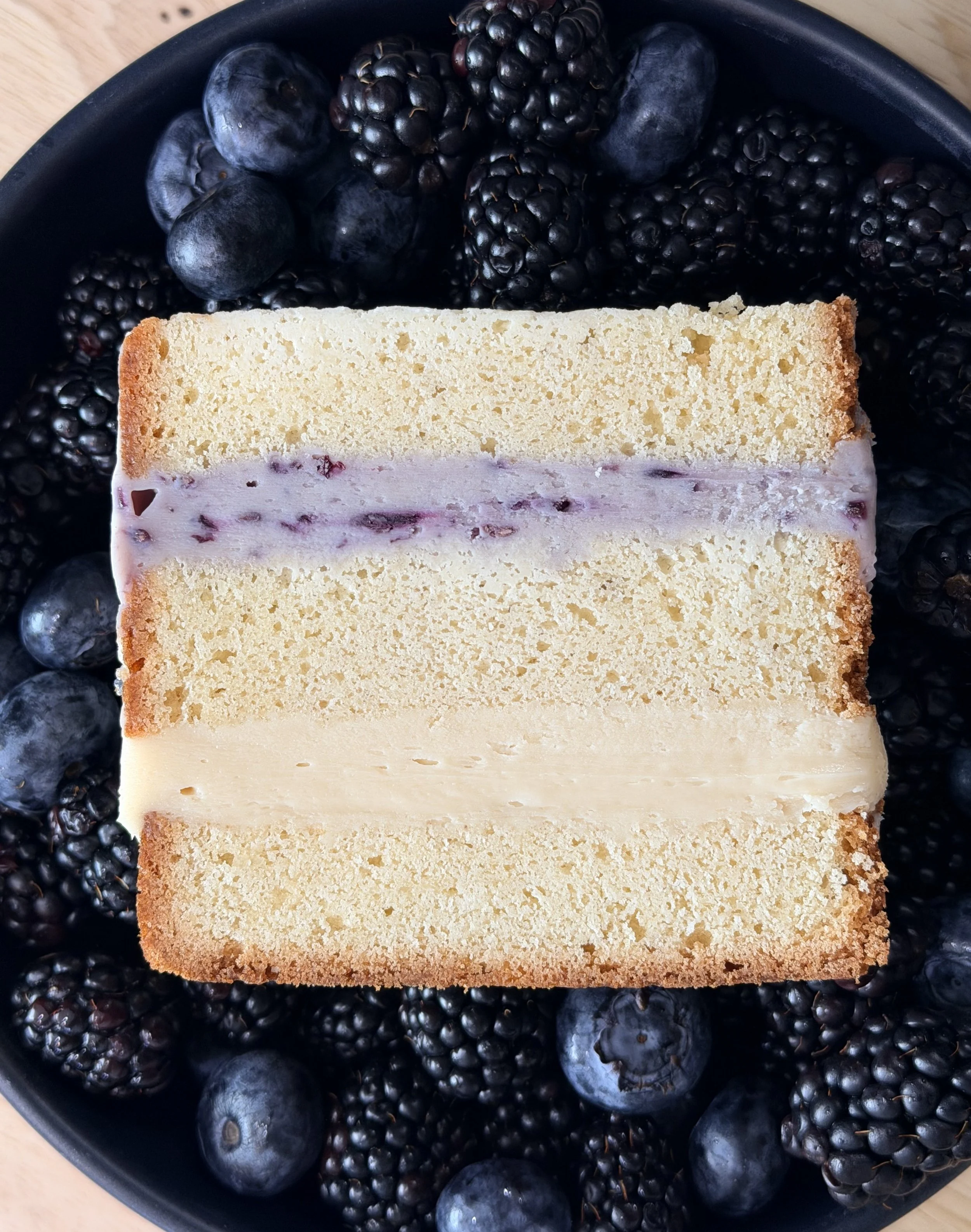 Berry Vanilla Cake - Slice