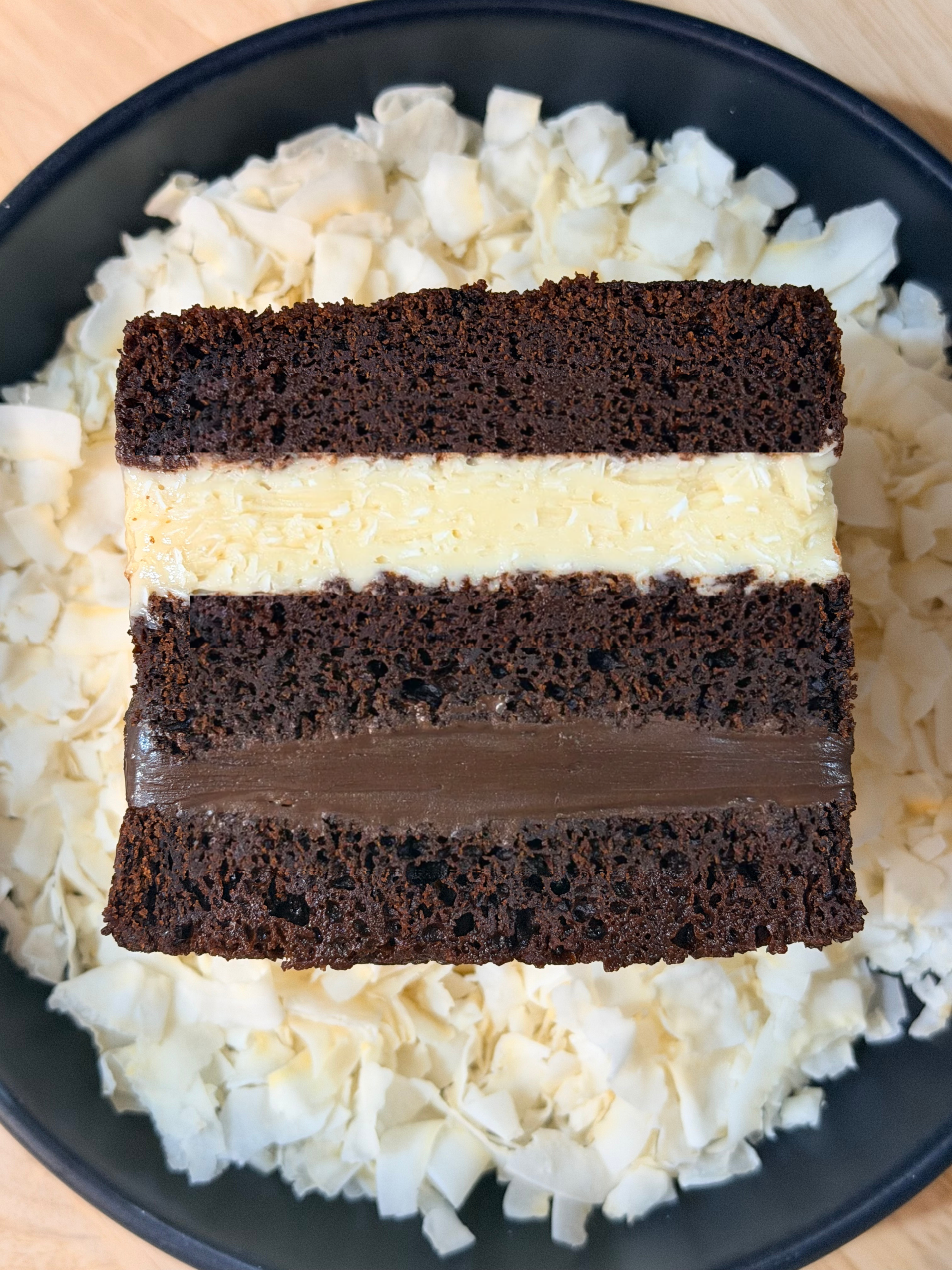 Chocolate Cake with Coconut - Slice