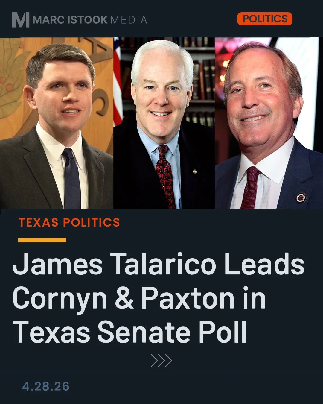New polling shows a Democrat leading in the Texas U.S. Senate race - and two separate polls agree. Swipe through for the numbers, what they mean, and why this race could matter far beyond Texas.

Cornyn and Paxton face off in a Republican primary run