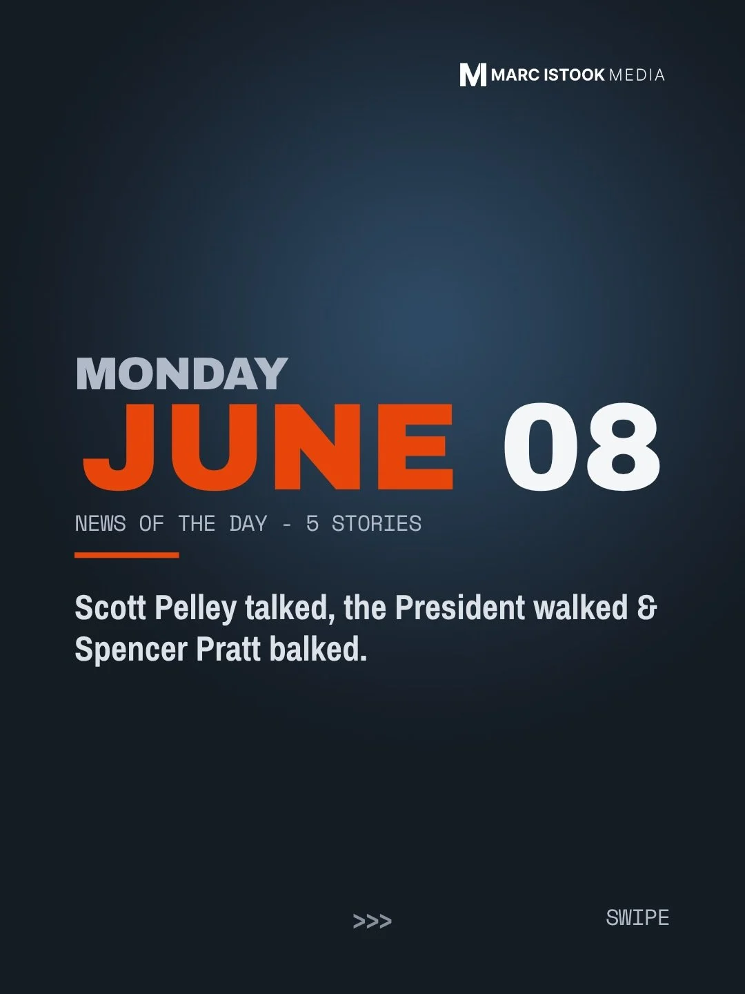 Top 5 Stories for Monday, June 8th.

- President Trump&rsquo;s &ldquo;Meet the Press&rdquo; Meltdown
- Scott Pelley says CBS News Boss Bari Weiss should be fired
- Pentagon Angers Members of the LDS Church
- A Lawsuit Against the UFC Fight Planned fo