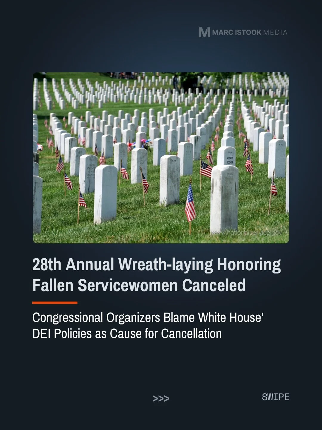 For 28 years, Congress laid a wreath to honor the women who served and died for this country.

This year it was canceled. The reason given? A DEI ban.

So here&rsquo;s the question: is honoring women who died for this country a DEI program, or just r