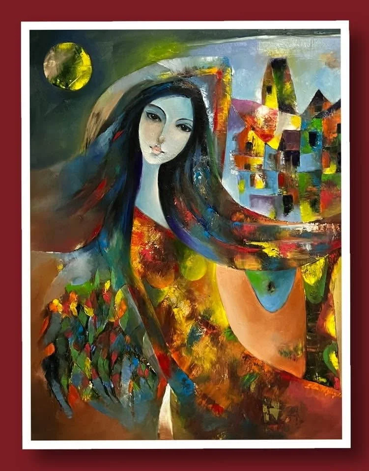 Cascade of Hair • Oil on Canvas • 24 x 30 in (61 x 76.2 cm)