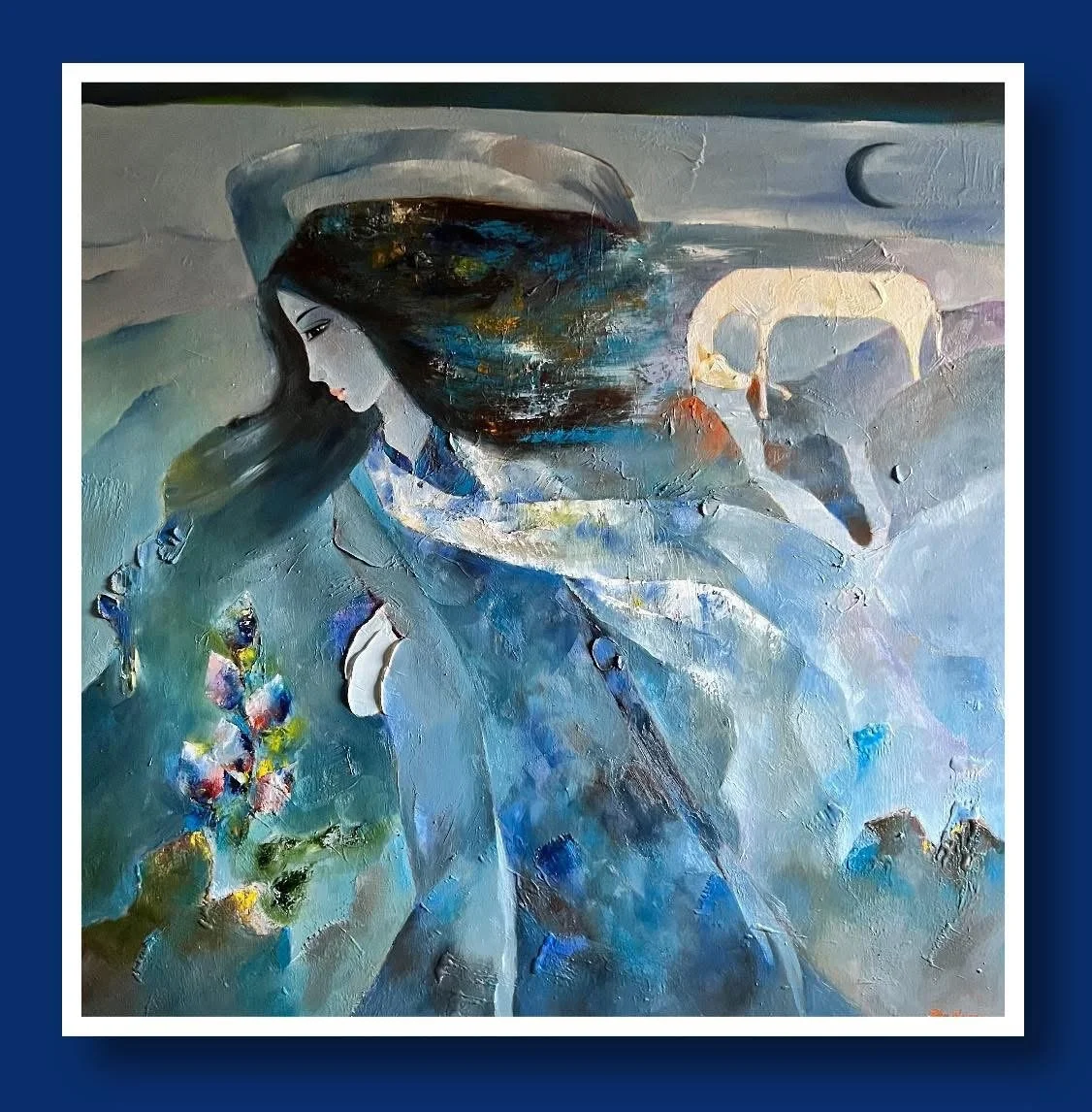 Maiden and the White Stallion • Oil on Canvas • 48 x 48 in (122 x 122 cm)