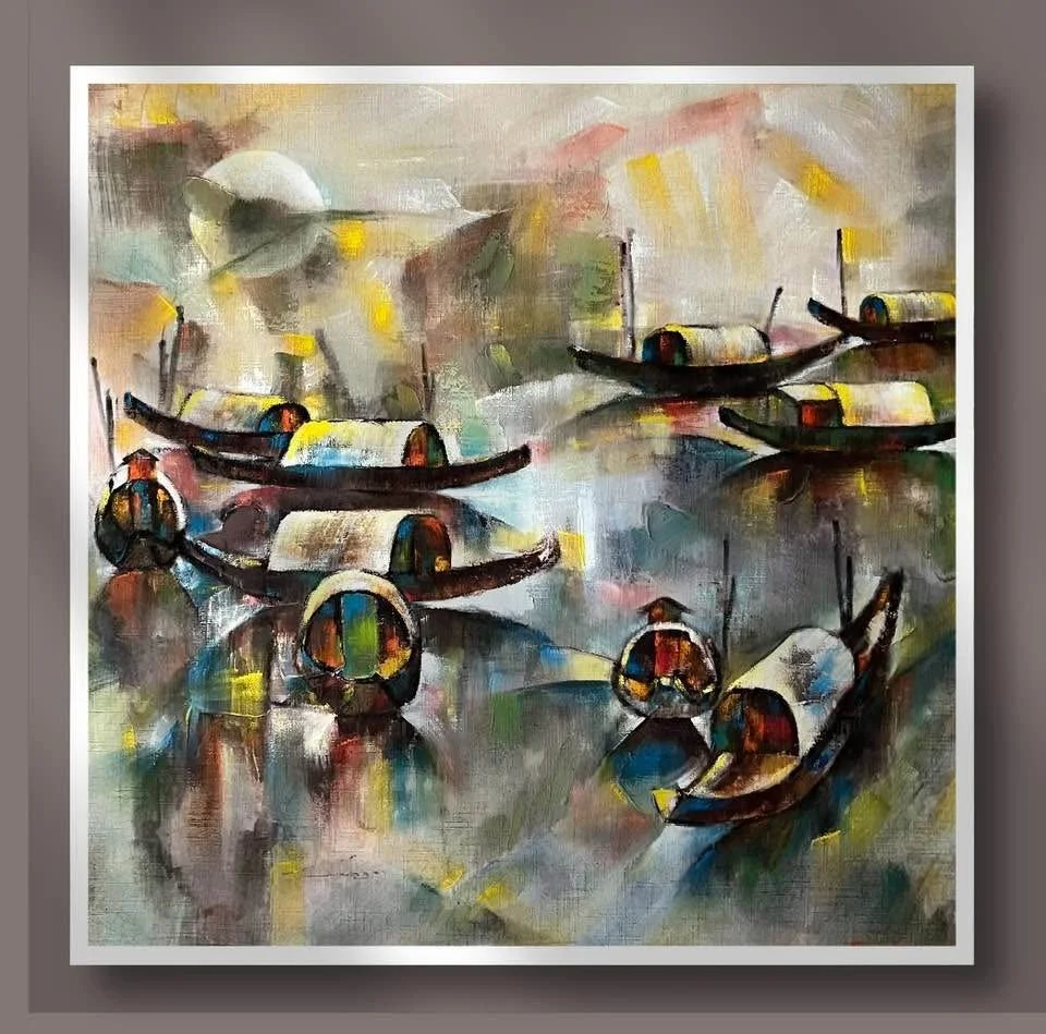 Morning by the River • Oil on Canvas • 40 x 40 in (101.6 x 101.6 cm)