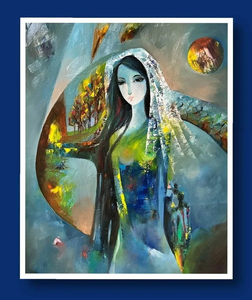 Maiden Deep in Thought • Oil on Canvas • 24 x 30 in (61 x 76.2 cm)