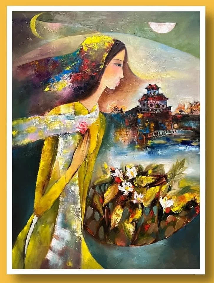 Woman in Yellow • Oil on Canvas • 36 x 38 in (91 x 97 cm)