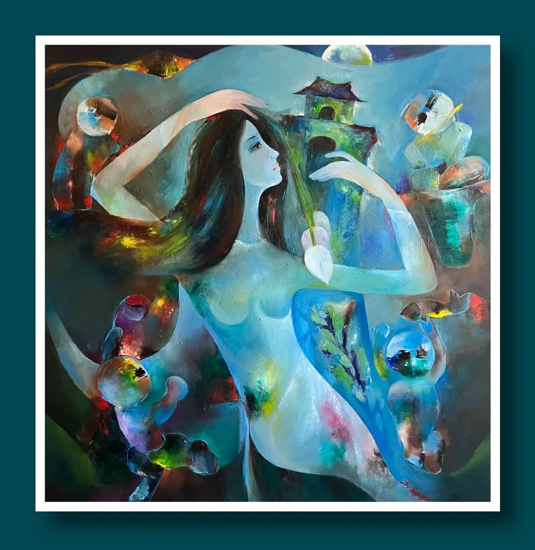 Returning to Childhood • Oil on Canvas • 36 x 36 in (91.4 x 91.4 cm)