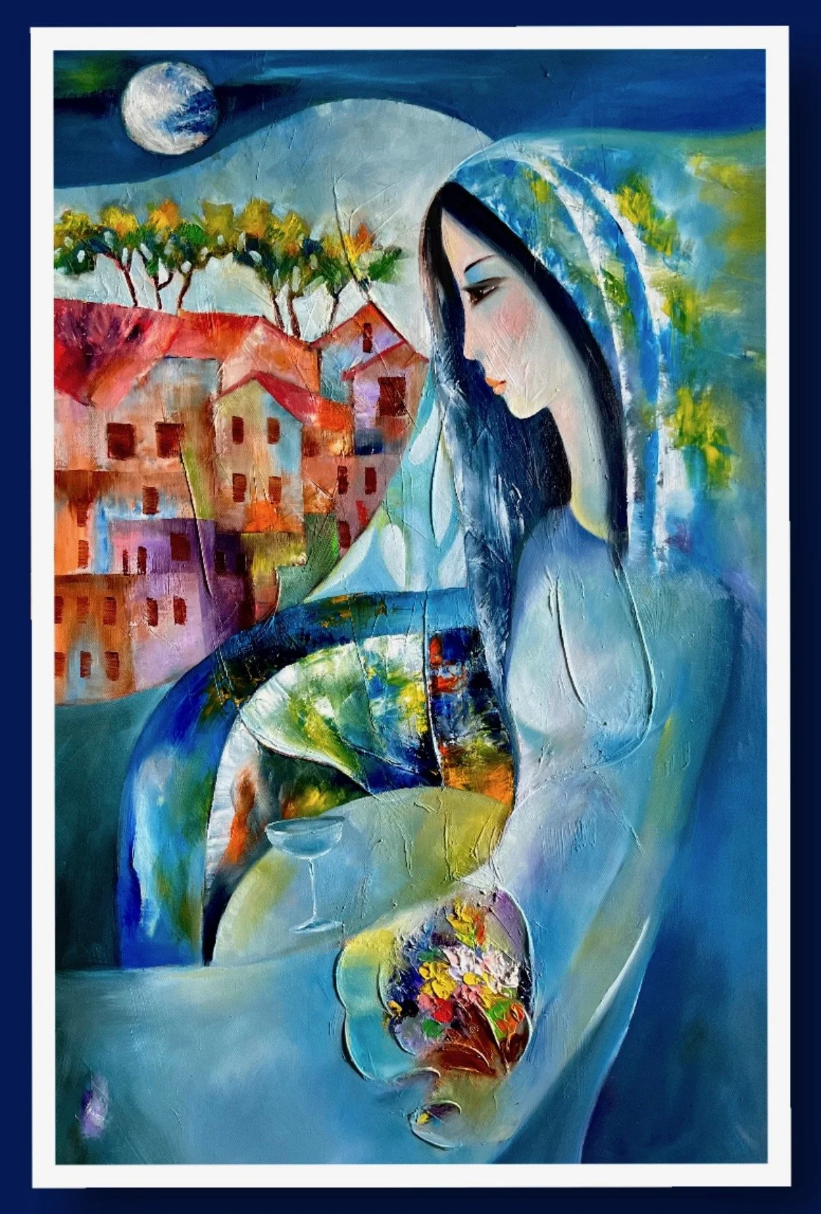 Maiden at the Window • Oil on Canvas • 24 x 35 in (61 x 89 cm)