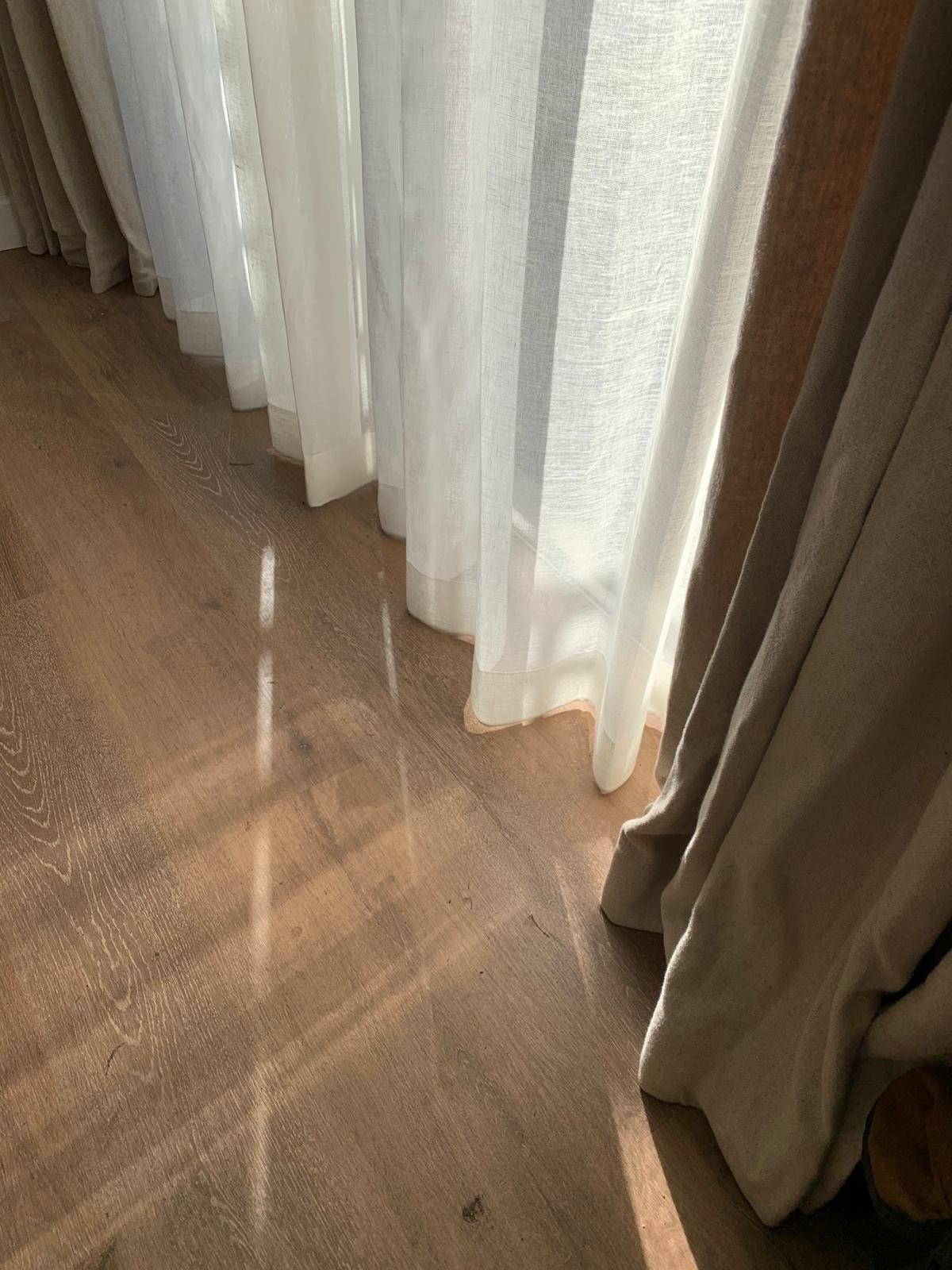 Ivory Sheer Linen and Relaxed Natural Linen Curtains