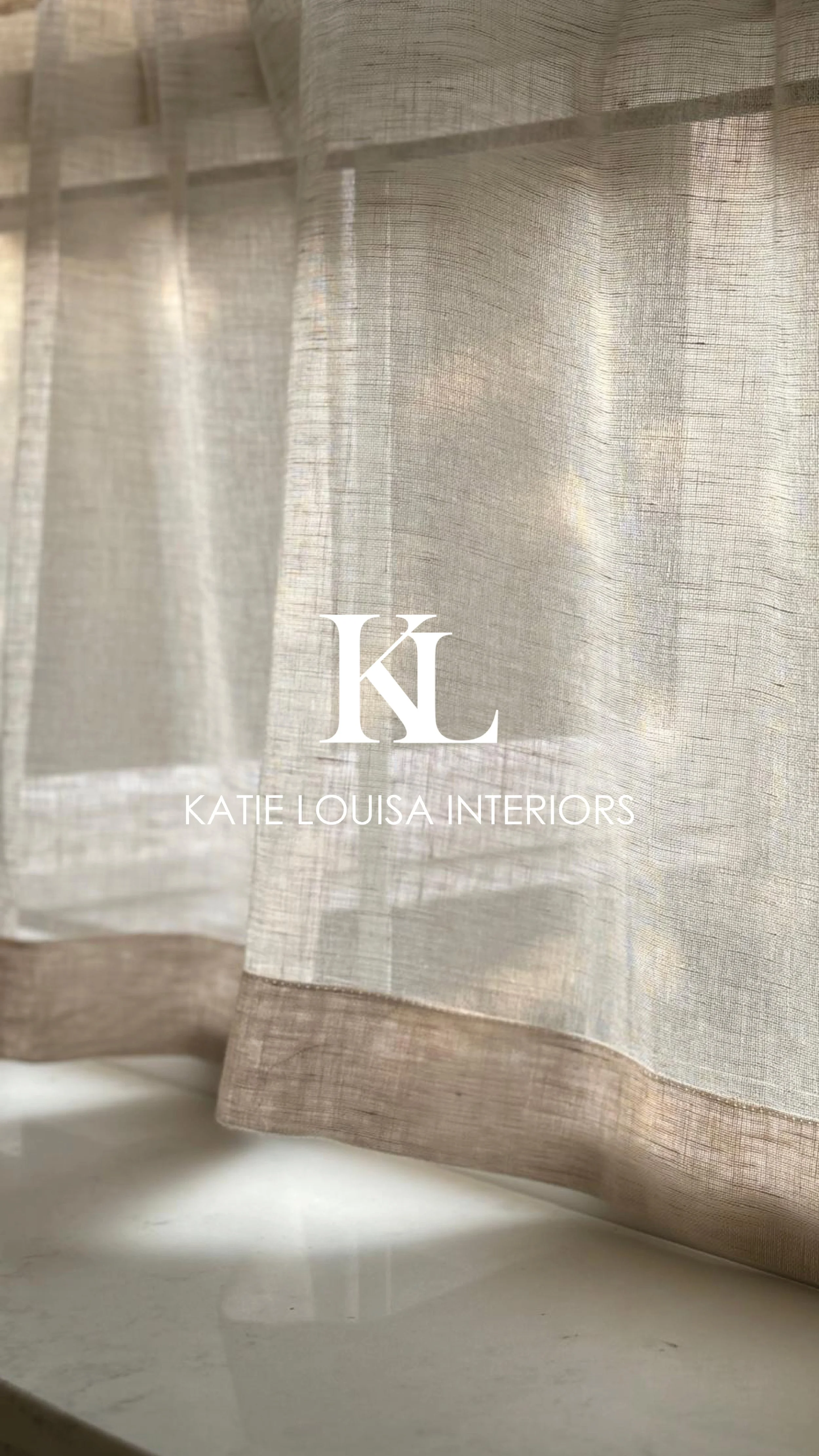 Katie Louisa Interiors branded cafe curtain contact us