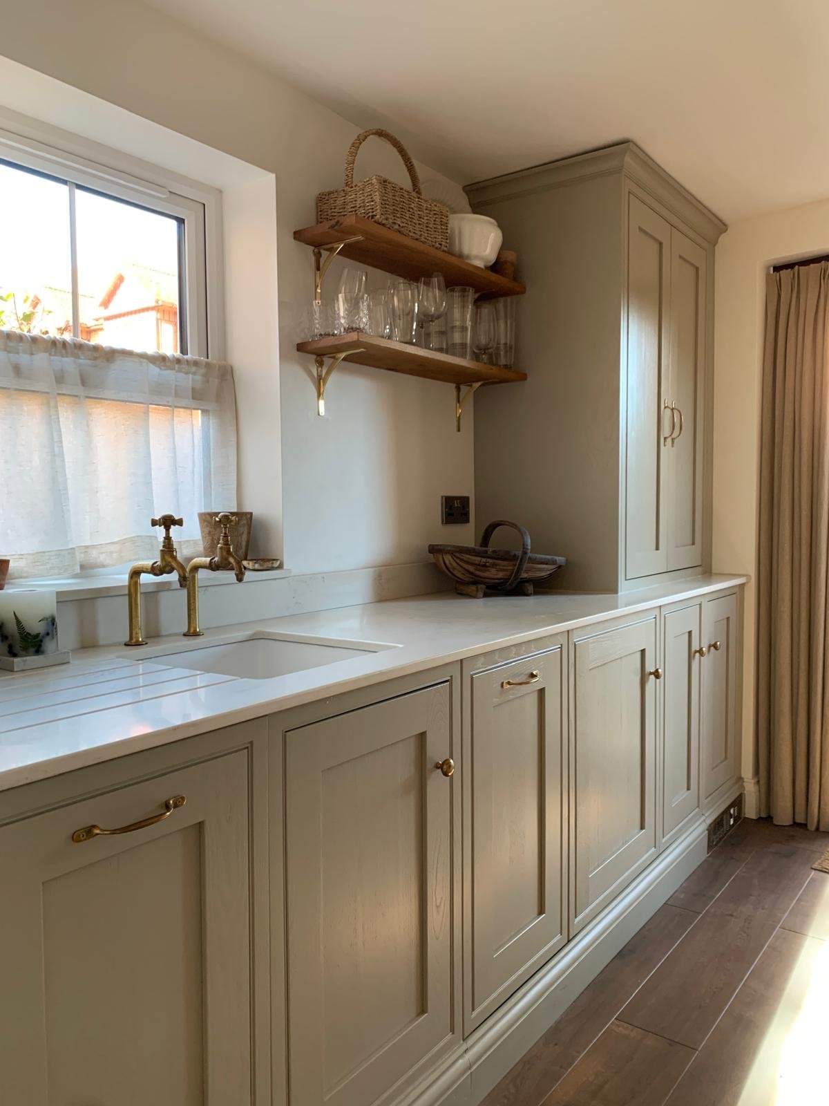 cafe curtain natural linen kitchen window katie louisa interiors