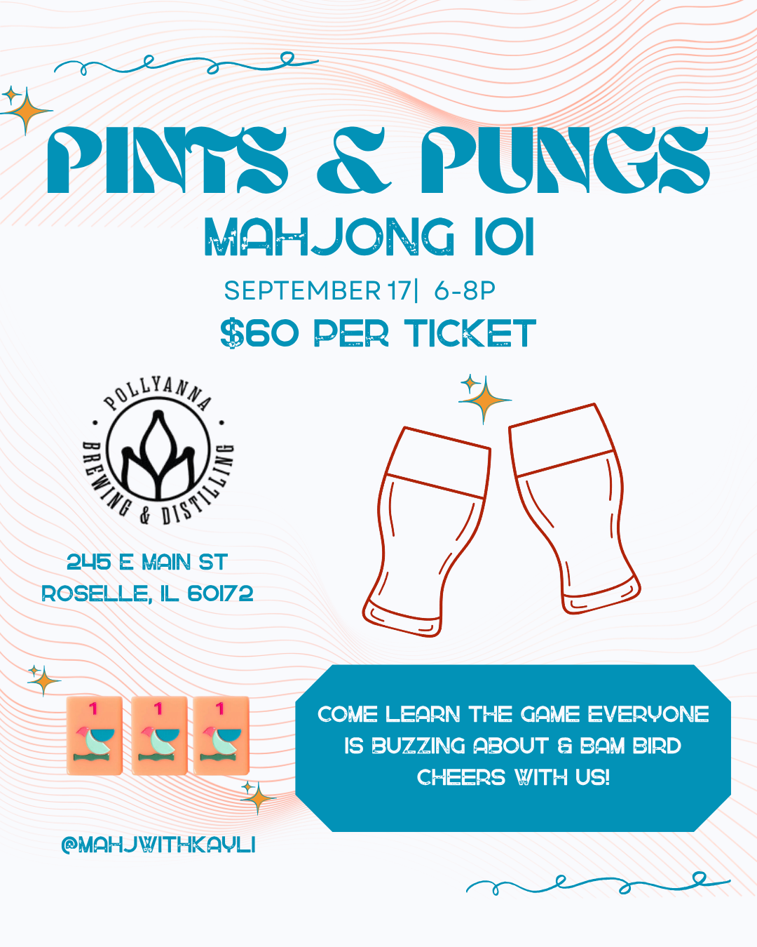 Mahjong Lessons in Schaumburg, Arlington Heights, Mount Prospect, Barrington, Palatine, Roselle, Wheaton, Lake Zurich, Elmhurst, Geneva, Hoffman Estates, Elgin, Bartlett, Bloomingdale, Rolling Meadows, NW Chicago Suburbs, Chicago Suburbs, Algonquin,