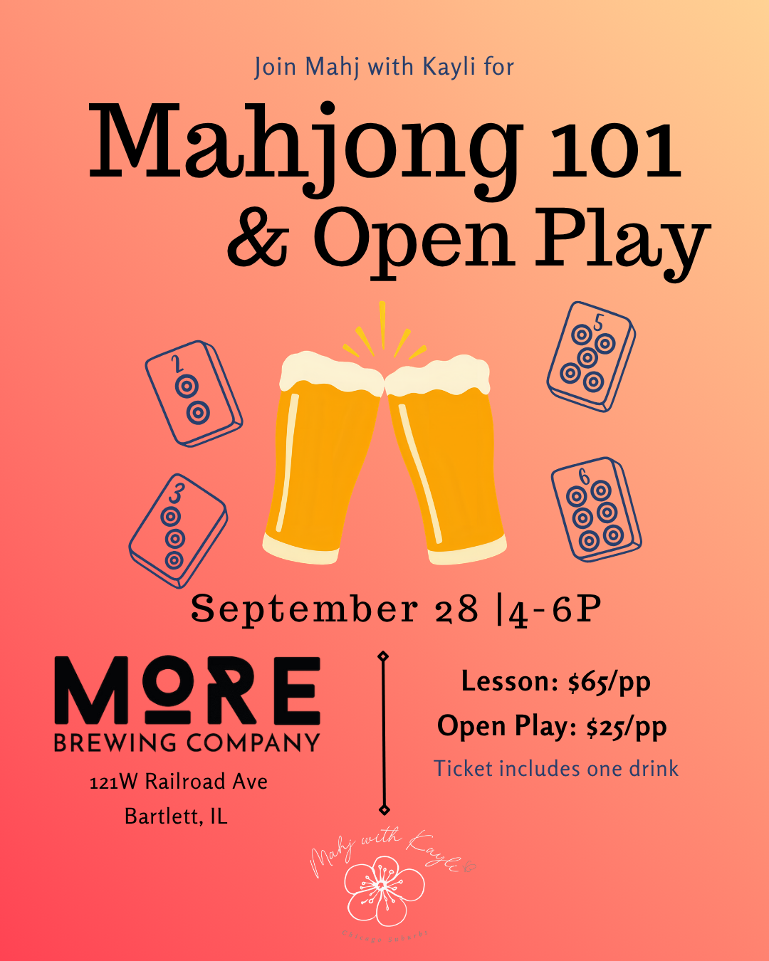 Mahjong Lessons in Schaumburg, Arlington Heights, Mount Prospect, Barrington, Palatine, Roselle, Wheaton, Lake Zurich, Elmhurst, Geneva, Hoffman Estates, Elgin, Bartlett, Bloomingdale, Rolling Meadows, NW Chicago Suburbs, Chicago Suburbs, Algonquin,