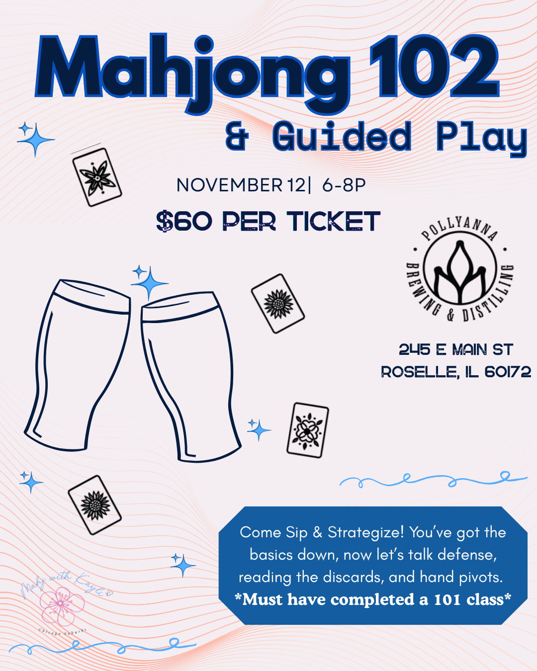 Mahjong Lessons in Schaumburg, Arlington Heights, Mount Prospect, Barrington, Palatine, Roselle, Wheaton, Lake Zurich, Elmhurst, Geneva, Hoffman Estates, Elgin, Bartlett, Bloomingdale, Rolling Meadows, NW Chicago Suburbs, Chicago Suburbs, Algonquin,