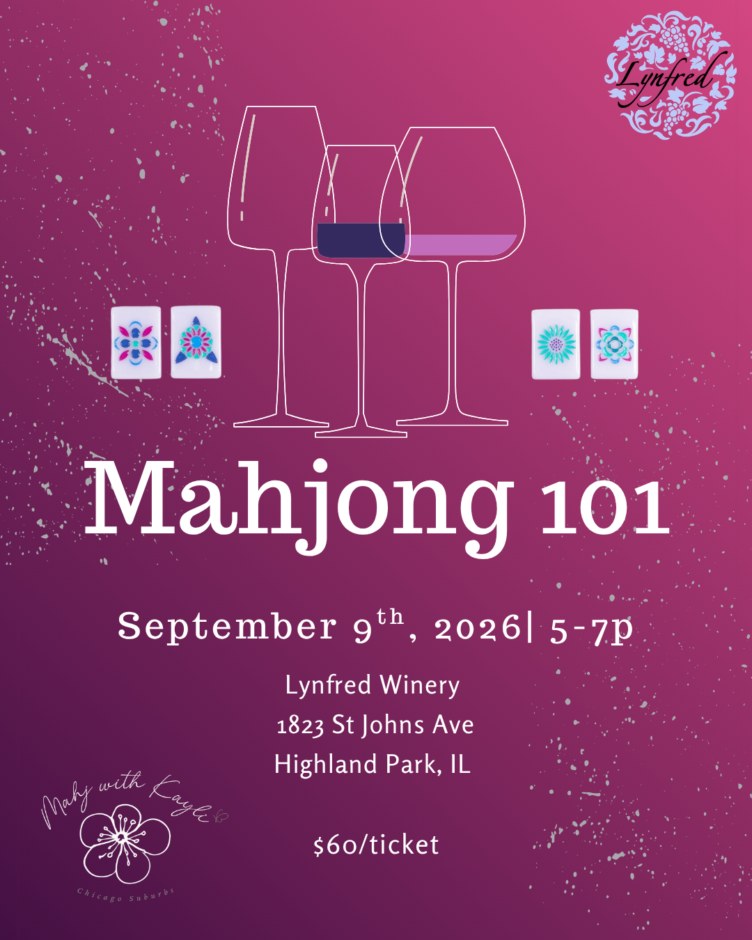Mahjong lessons in Schaumburg, Hoffman Estates, Barrington, Arlington Heights, Elgin, Palatine, Bloomingdale, Wheaton, Geneva, Elk Grove Village, Lake Zurich, Wheaton, Geneva, Itasca, Roselle, Mount Prospect, Lake in the Hills, Algonquin, NW Chicago