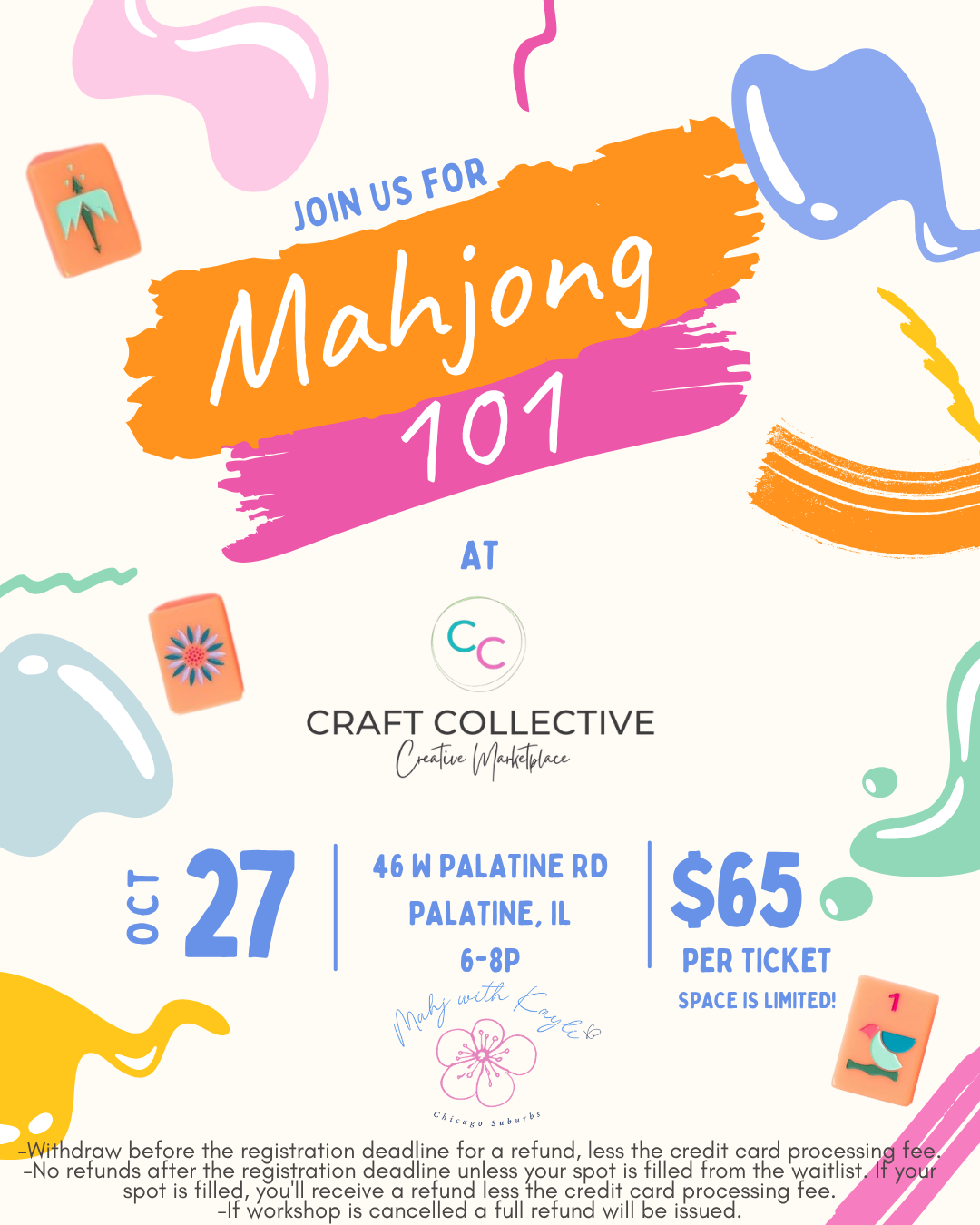Mahjong Lessons in Schaumburg, Arlington Heights, Mount Prospect, Barrington, Palatine, Roselle, Wheaton, Lake Zurich, Elmhurst, Geneva, Hoffman Estates, Elgin, Bartlett, Bloomingdale, Rolling Meadows, NW Chicago Suburbs, Chicago Suburbs, Algonquin,