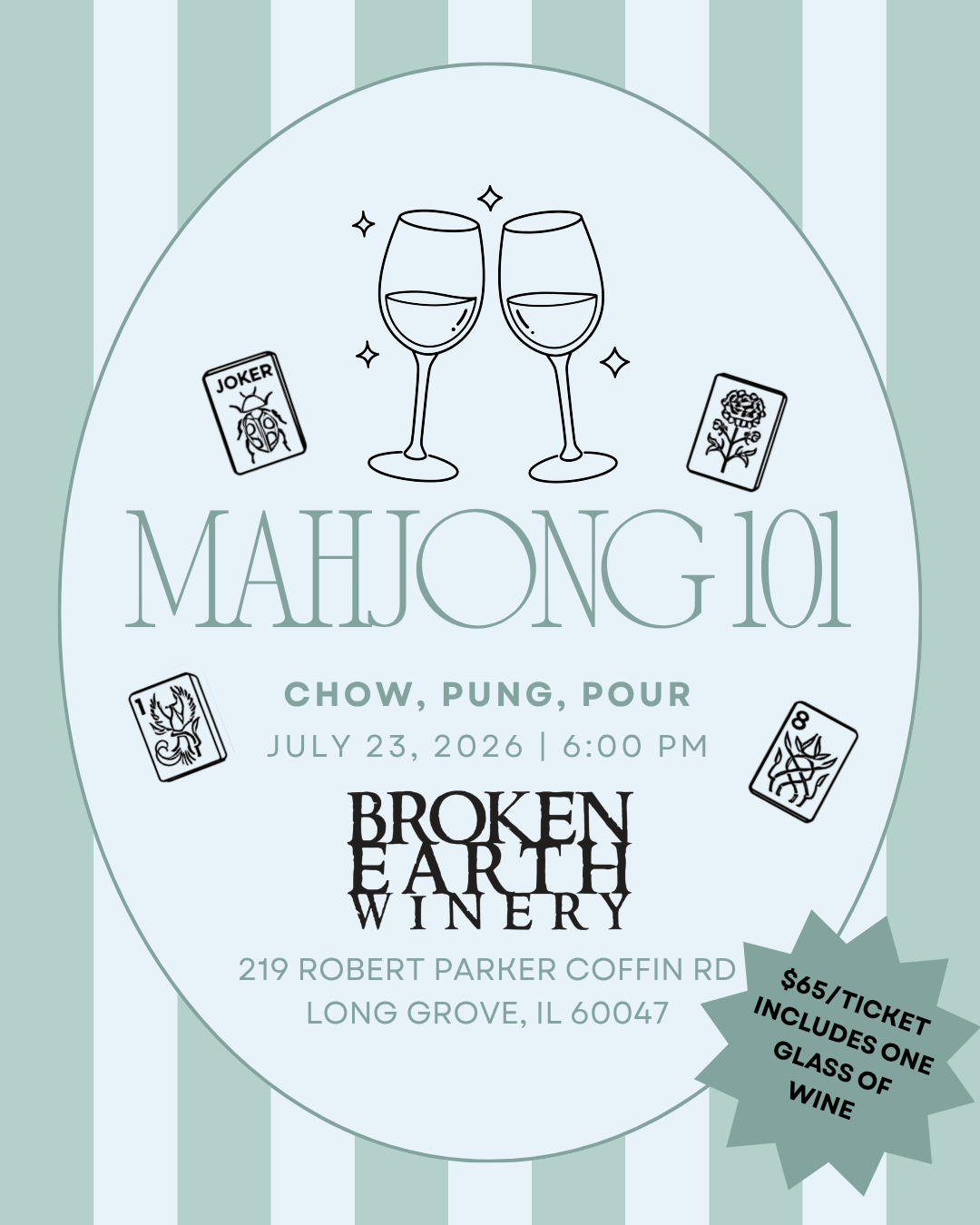 Mahjong lessons in Schaumburg, Hoffman Estates, Barrington, Arlington Heights, Elgin, Palatine, Bloomingdale, Wheaton, Geneva, Elk Grove Village, Lake Zurich, Wheaton, Geneva, Itasca, Roselle, Mount Prospect, Lake in the Hills, Algonquin