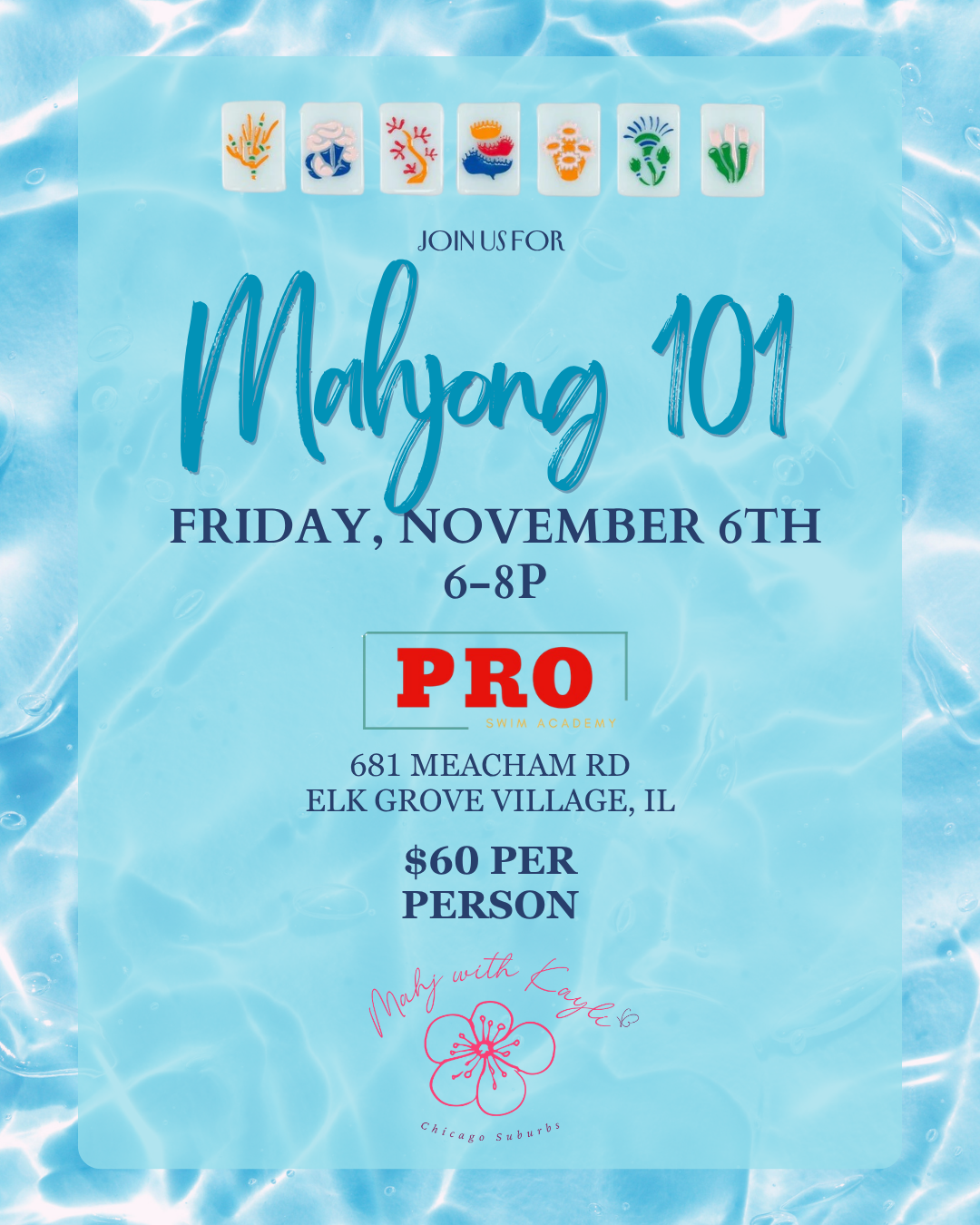 Mahjong Lessons in Schaumburg, Arlington Heights, Mount Prospect, Barrington, Palatine, Roselle, Wheaton, Lake Zurich, Elmhurst, Geneva, Hoffman Estates, Elgin, Bartlett, Bloomingdale, Rolling Meadows, NW Chicago Suburbs, Chicago Suburbs, Algonquin,