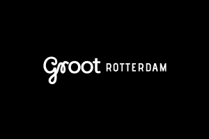 Gooot Rotterdam logo on a black background.