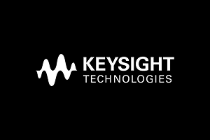 Keysight Technologies logo with a black background and white text.