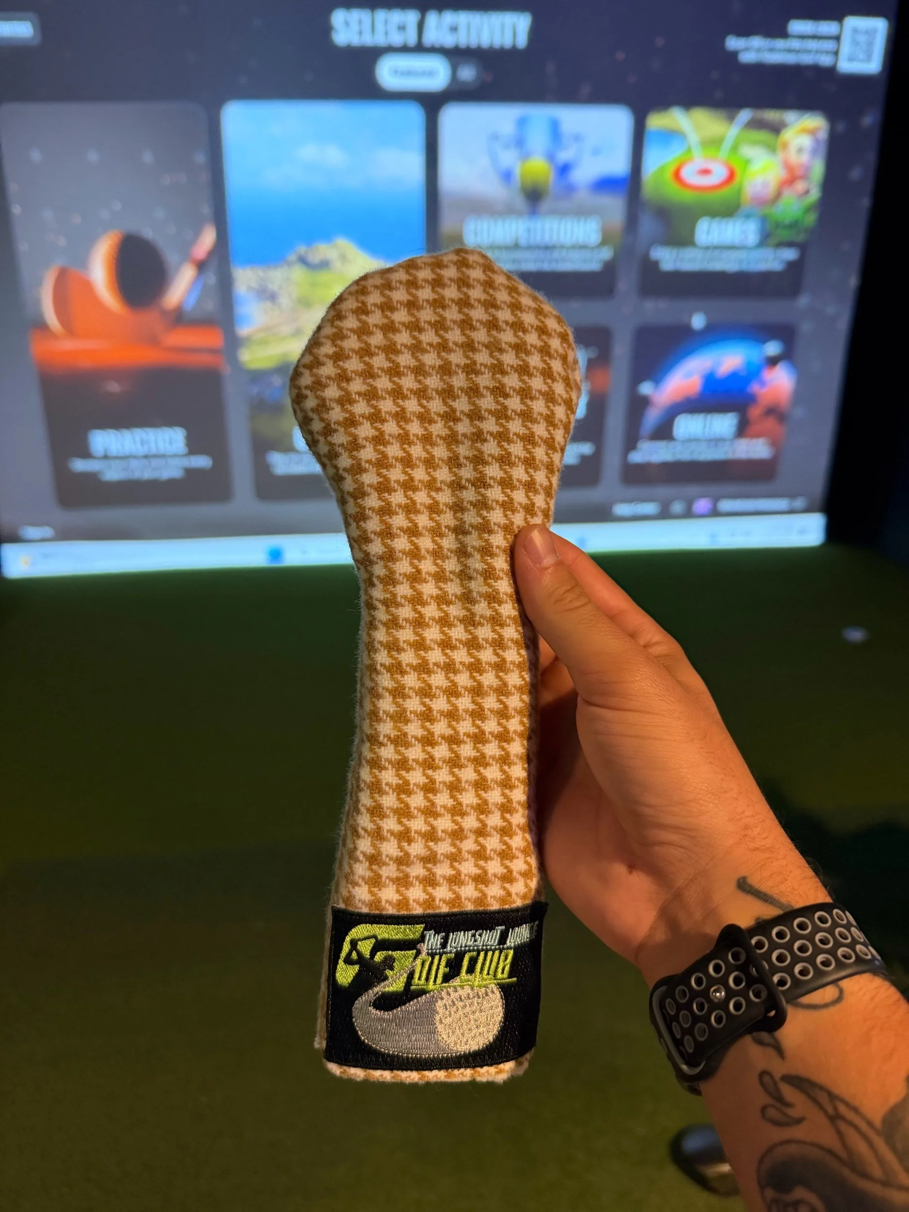 Golf houndstooth print hybrid cover