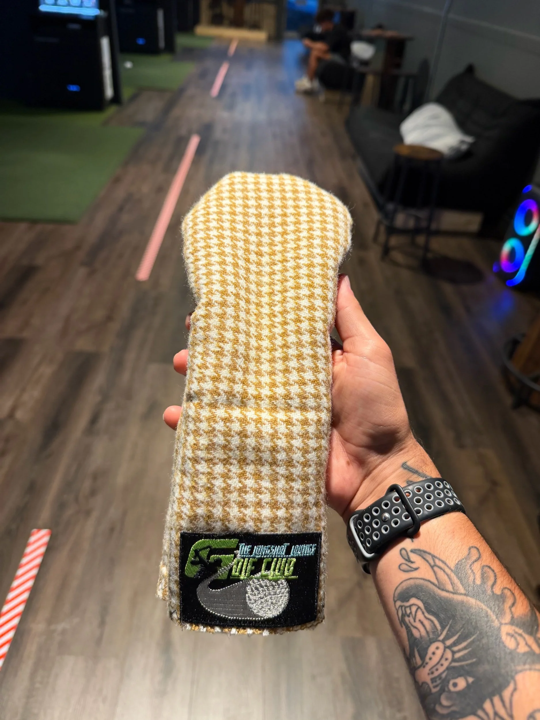 Gold houndstooth 3/5/7 wood cover
