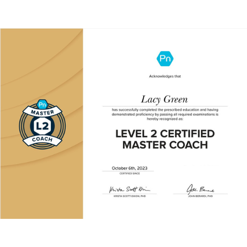 Certification from PN Master Coach