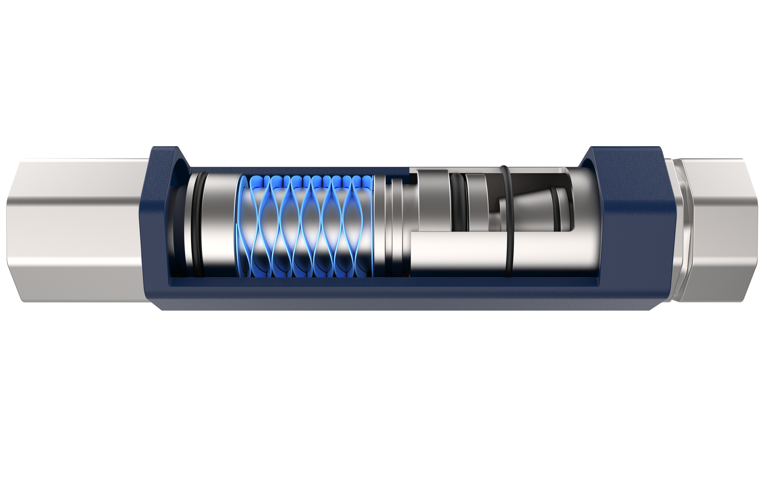 Breakaway Fluid Coupling with Multi-Turn Wave Spring (Blue Cover).55.png