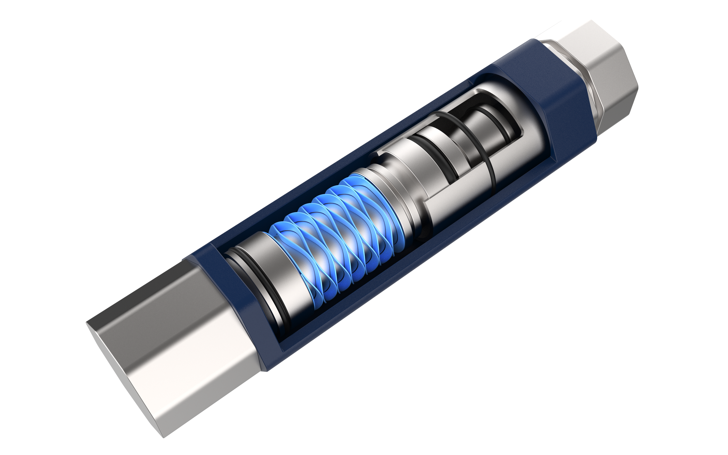 Breakaway Fluid Coupling with Multi-Turn Wave Spring (Blue Cover).53.png