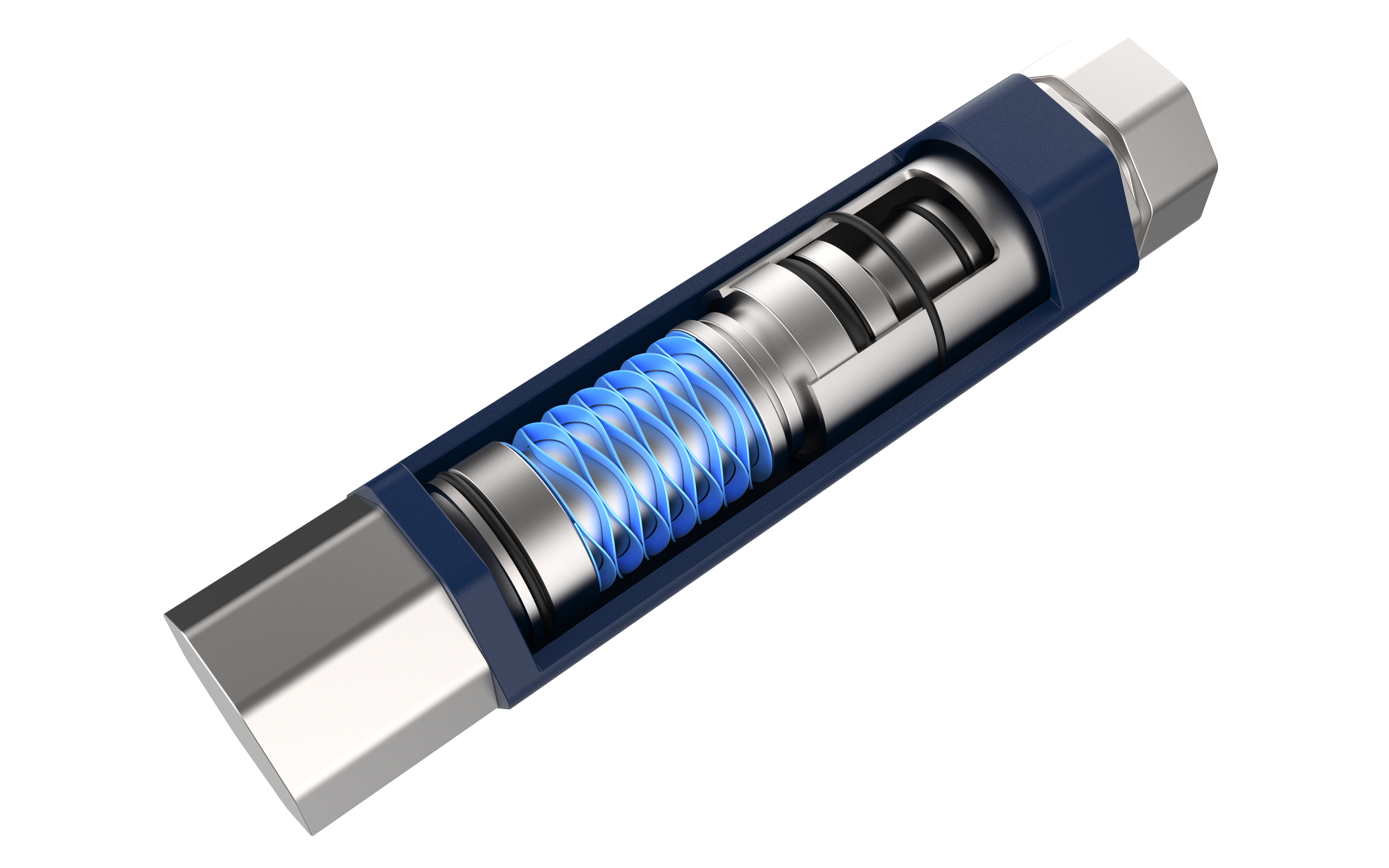 Breakaway Fluid Coupling with Wave Spring