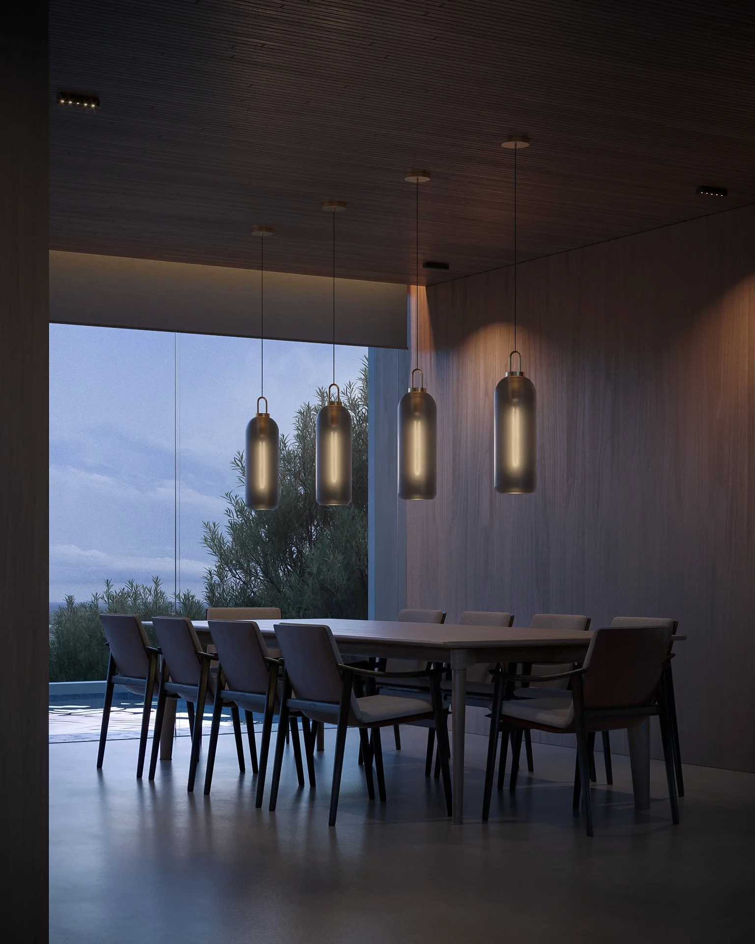 Luxury dinning room carfted  through architectural visual storytelling