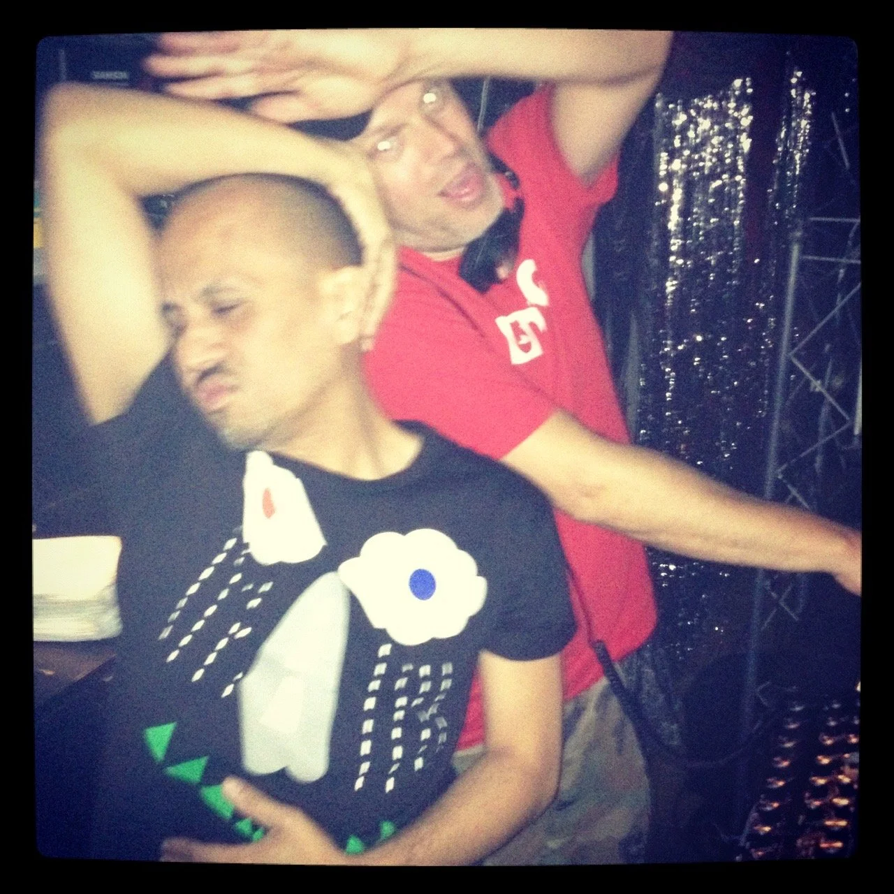 Q-Raider (Edwin Ramoran) and DJ Gant Johnson being silly