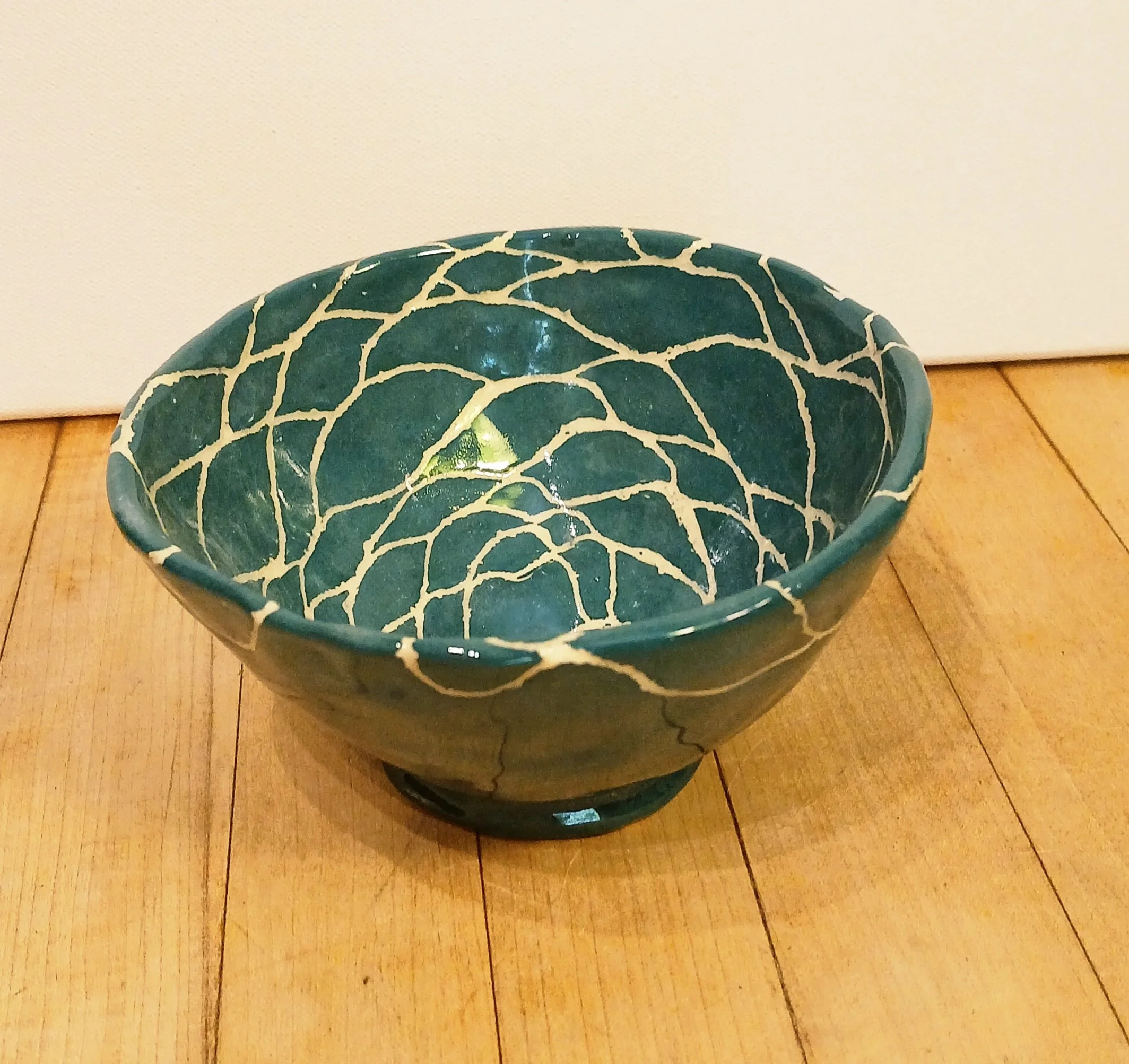 Small Turquoise Sgraffito Bowl