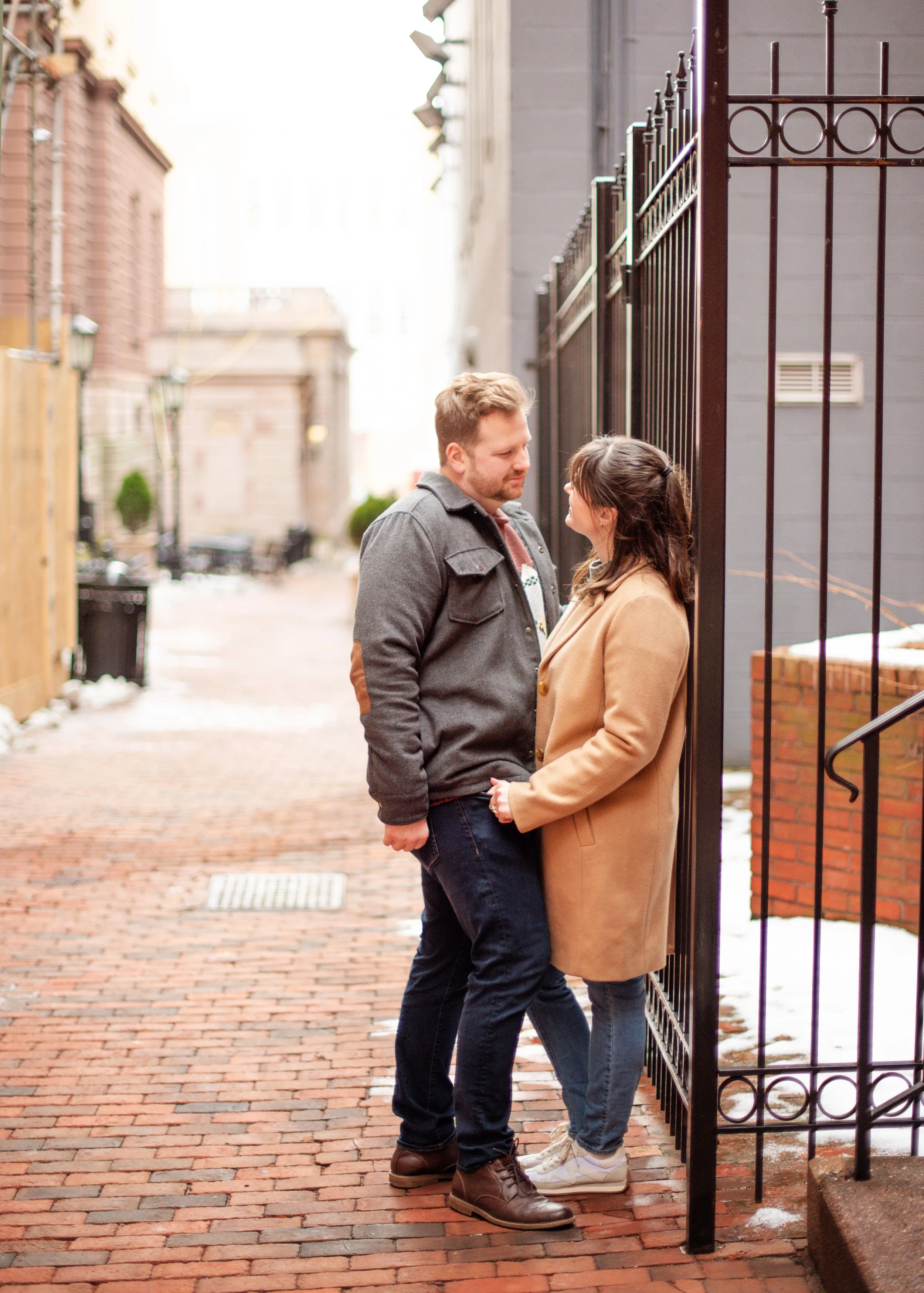 Lancaster City Warm and Modern Engagment Session