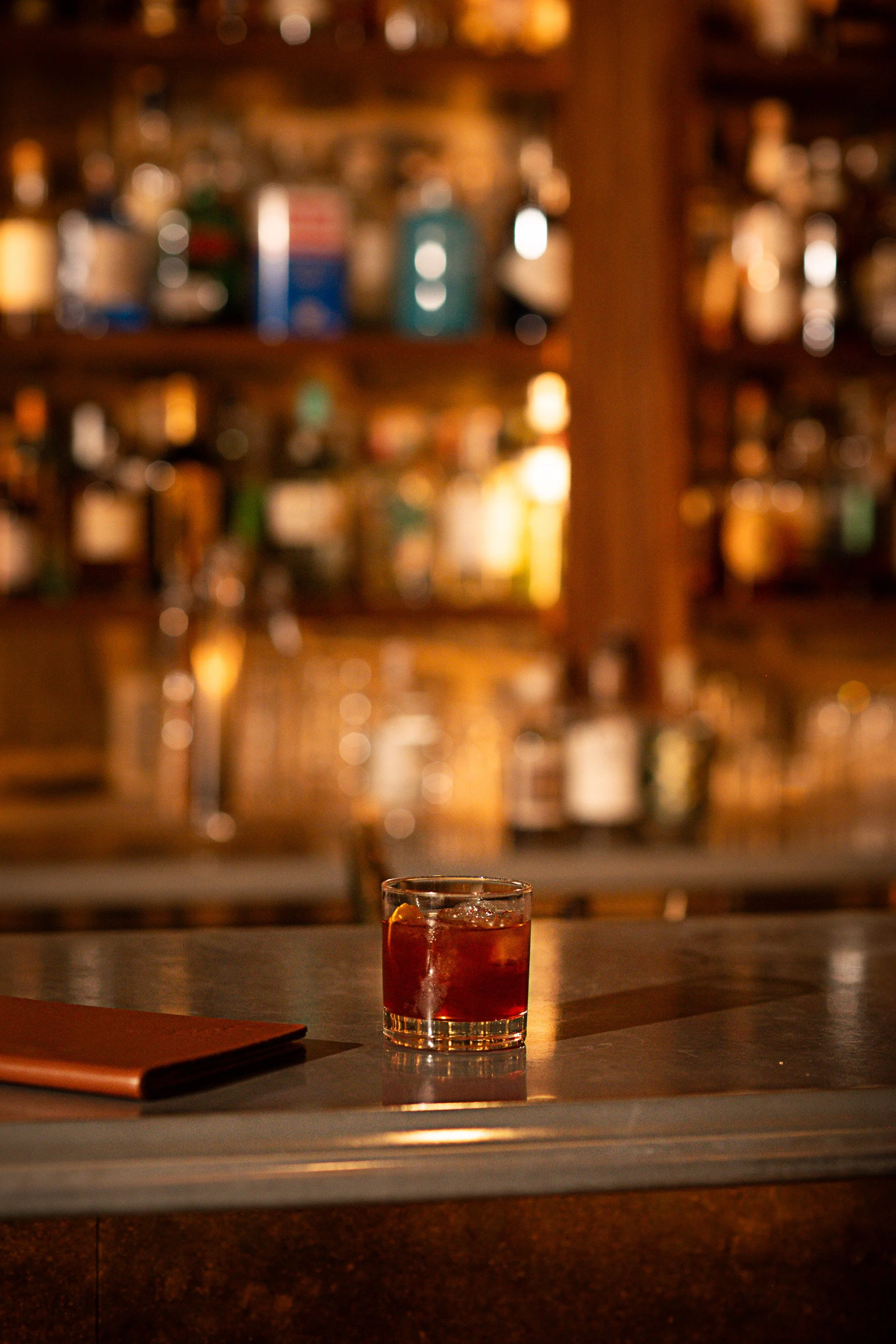 Classic Old Fashion in an elegant setting