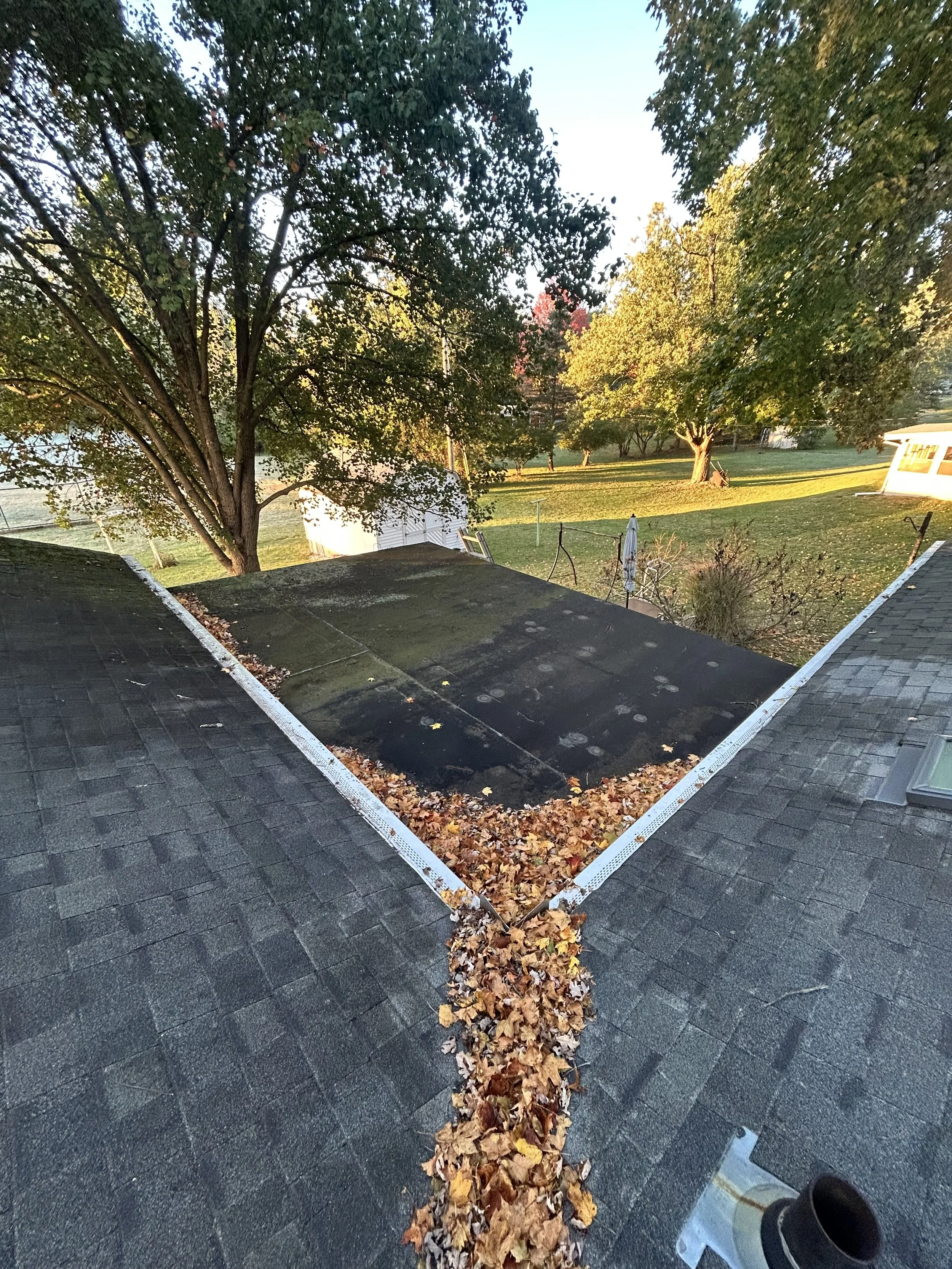 Gutter cleaning and leaf removal in Richmond Indiana to prevent buildup and drainage issues by Maintenance Bros