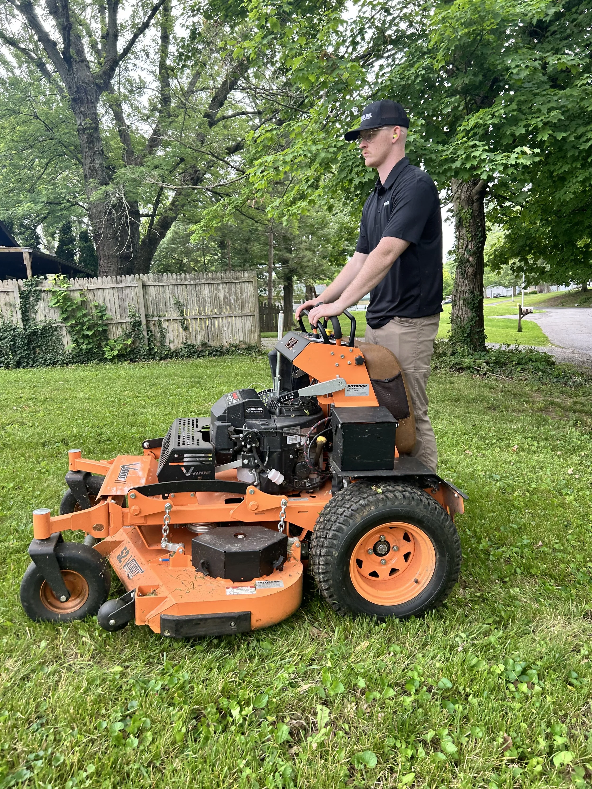 Weekly lawn mowing service in Richmond Indiana using commercial equipment by Maintenance Bros