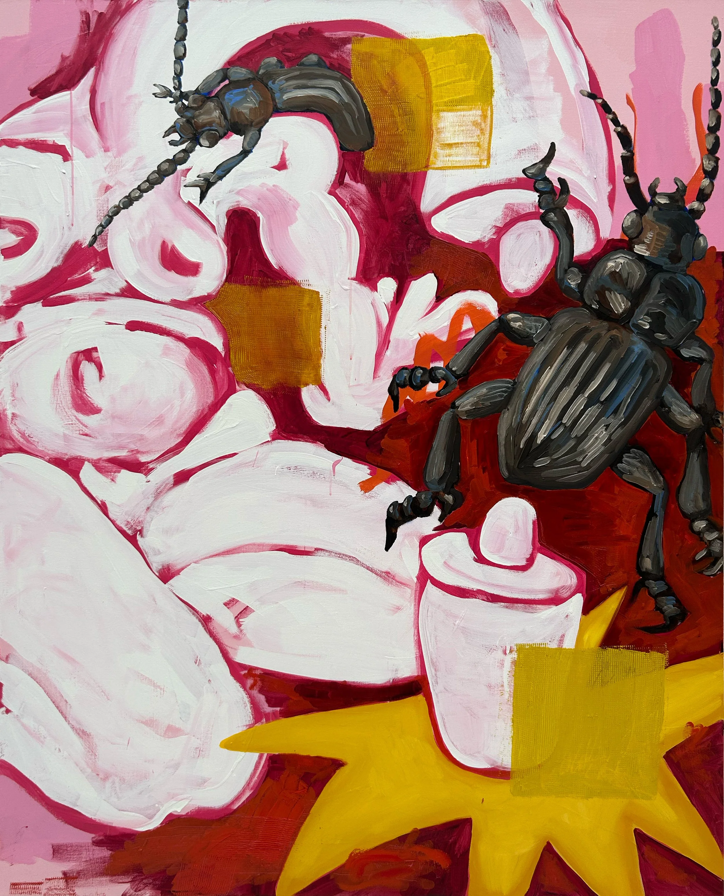 The Grand Right and Left, oil + acrylic, 60" x 48" x 1.5"