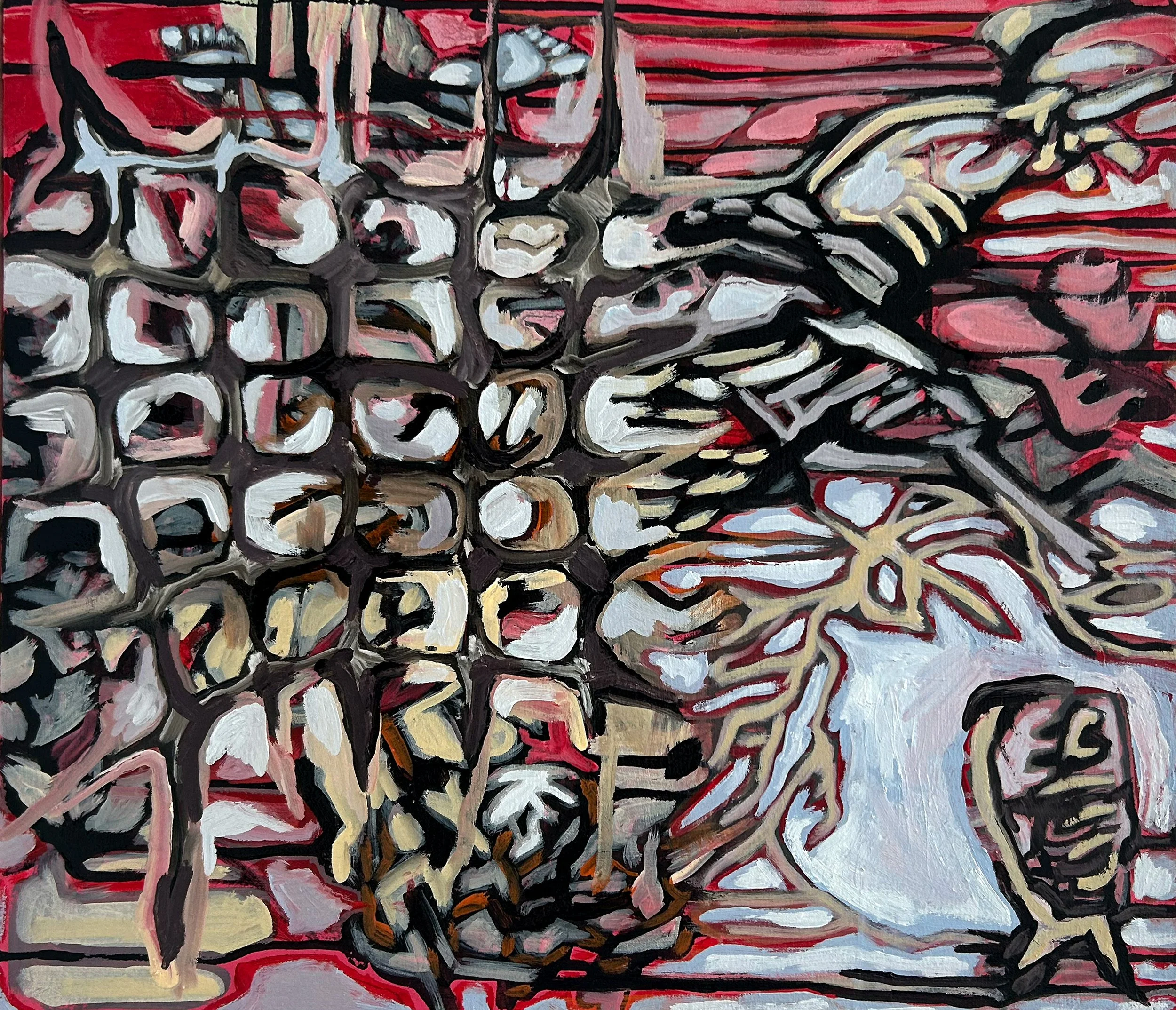 If that's okay?, oil, 24" x 18" x 1.5"
