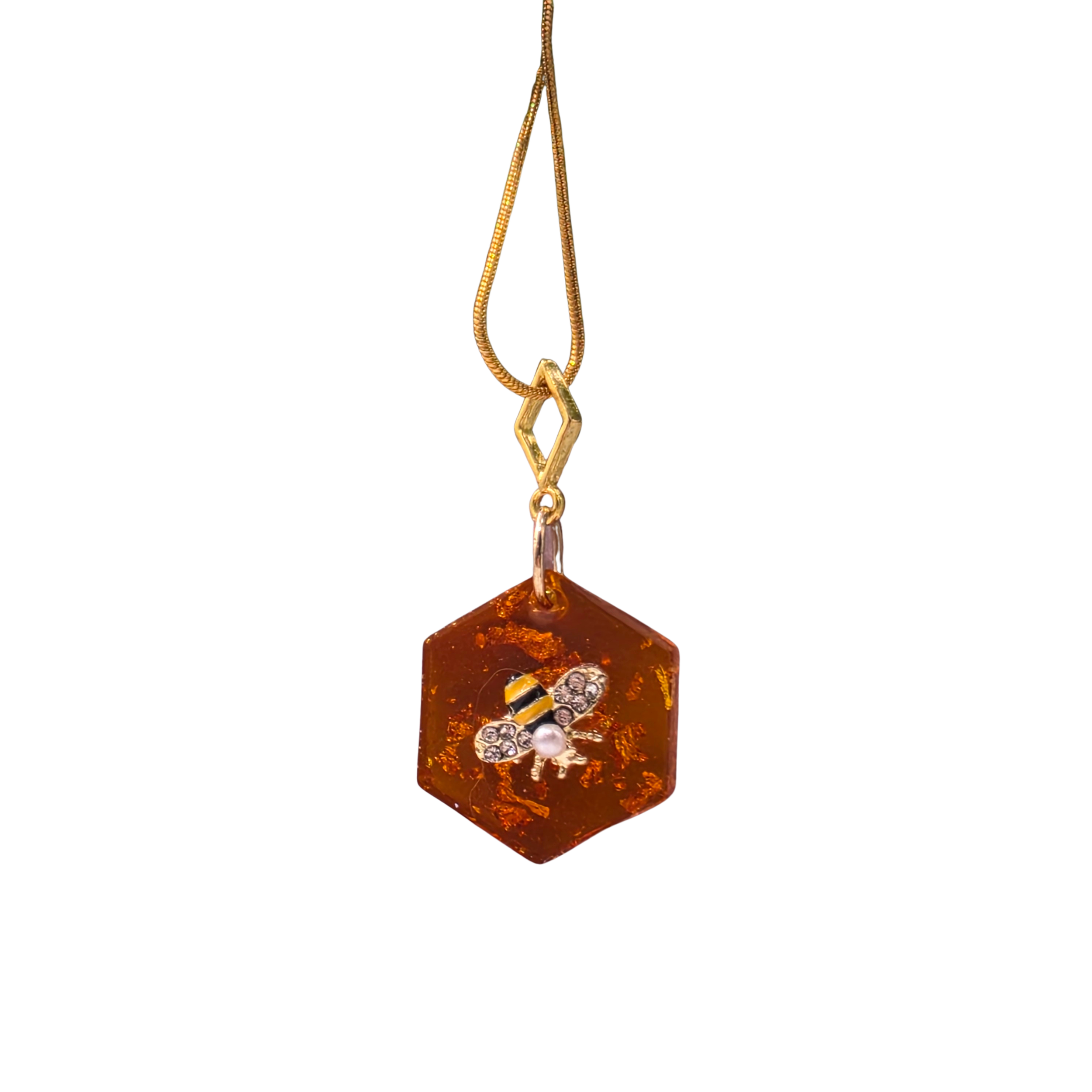 Golden Honey Bee Pendant